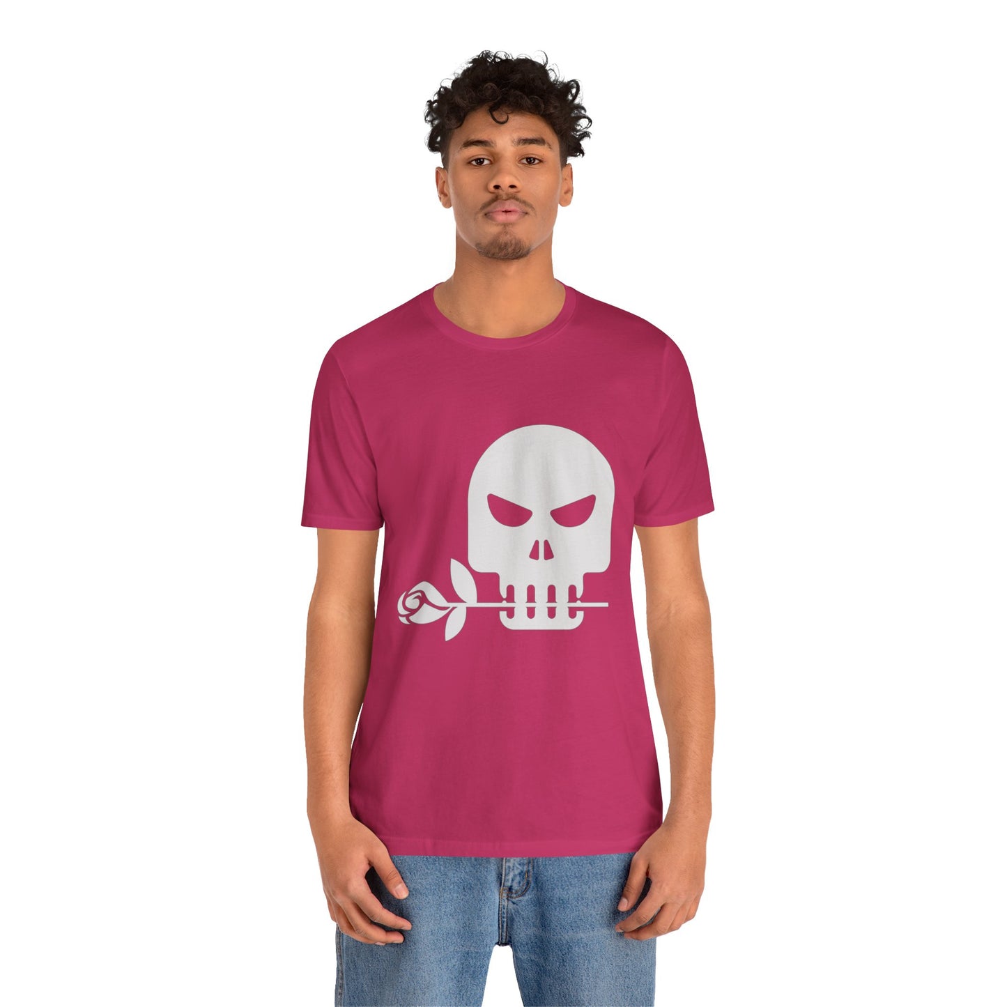 Unisex Cotton Tee Shirt with Skull