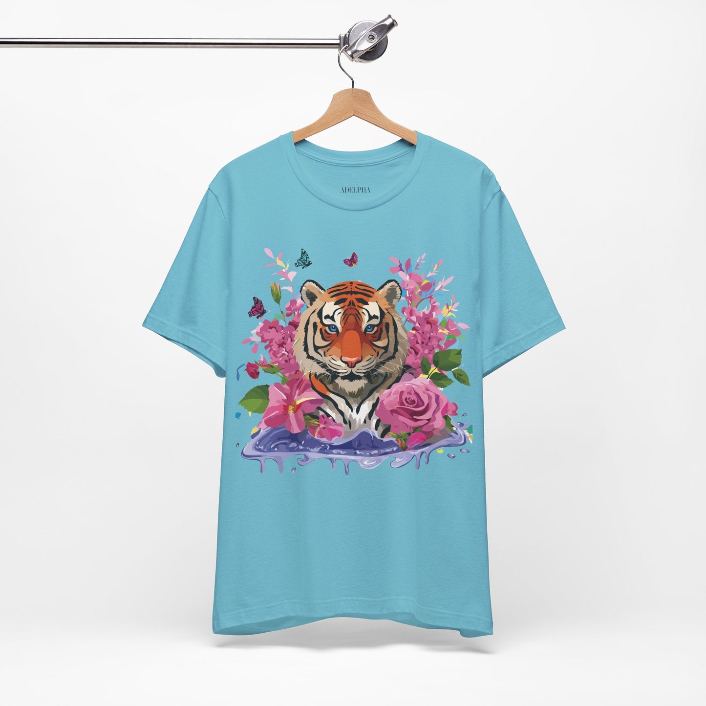 Tiger Graphic Unisex 100 Cotton Vintage Art with Animal Tee 11