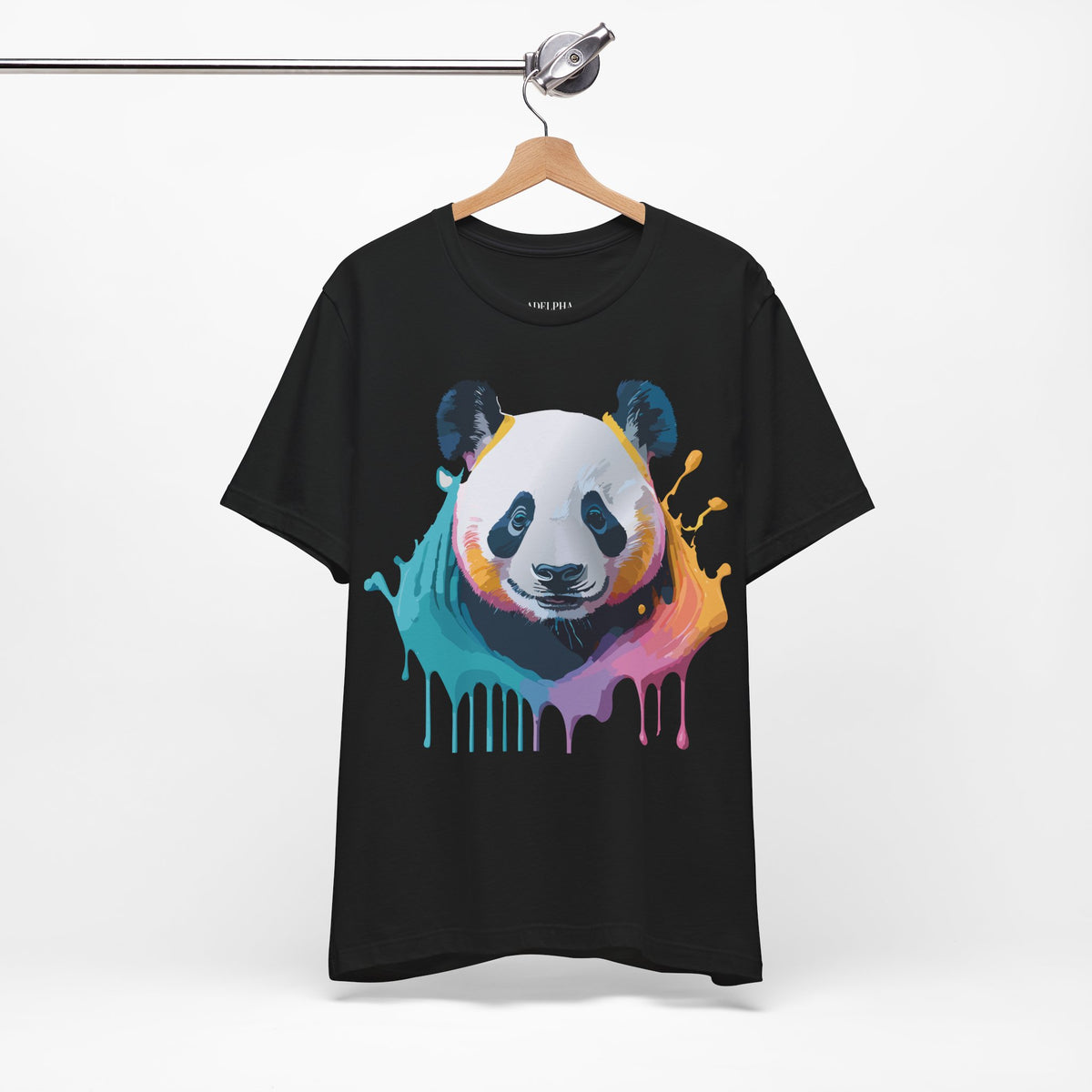 Panda Graphic Unisex Cotton Bella+Canvas Tee with Art Animal Design e54