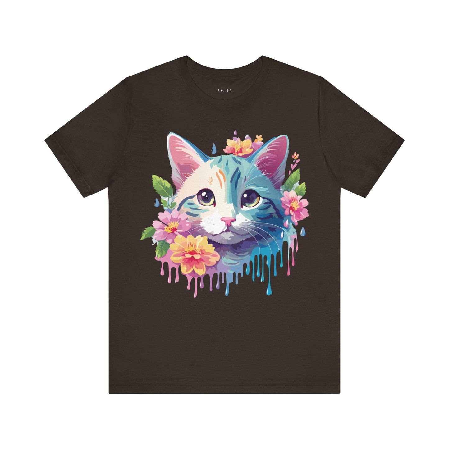 Cat Graphic Tee Unisex Shirt Adelpha Vintage Inspired Short Sleeve