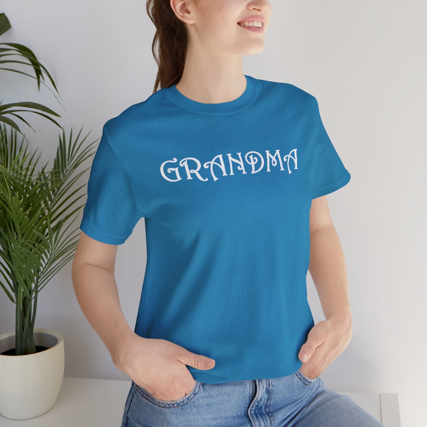 T-shirt en coton avec signature de grand-mère