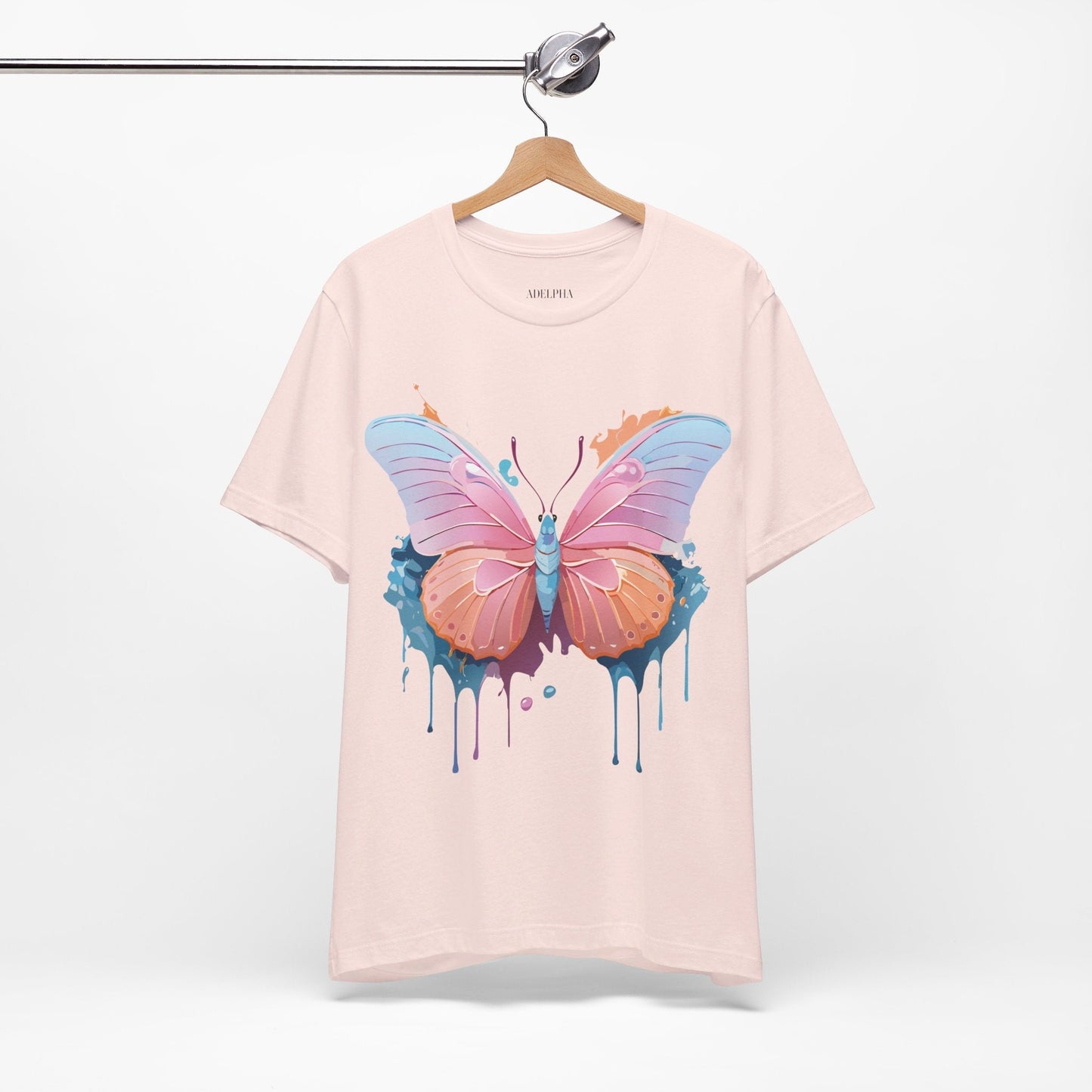 Butterfly Graphic Tee Unisex Short Sleeve Adelpha Vintage Art Shirt