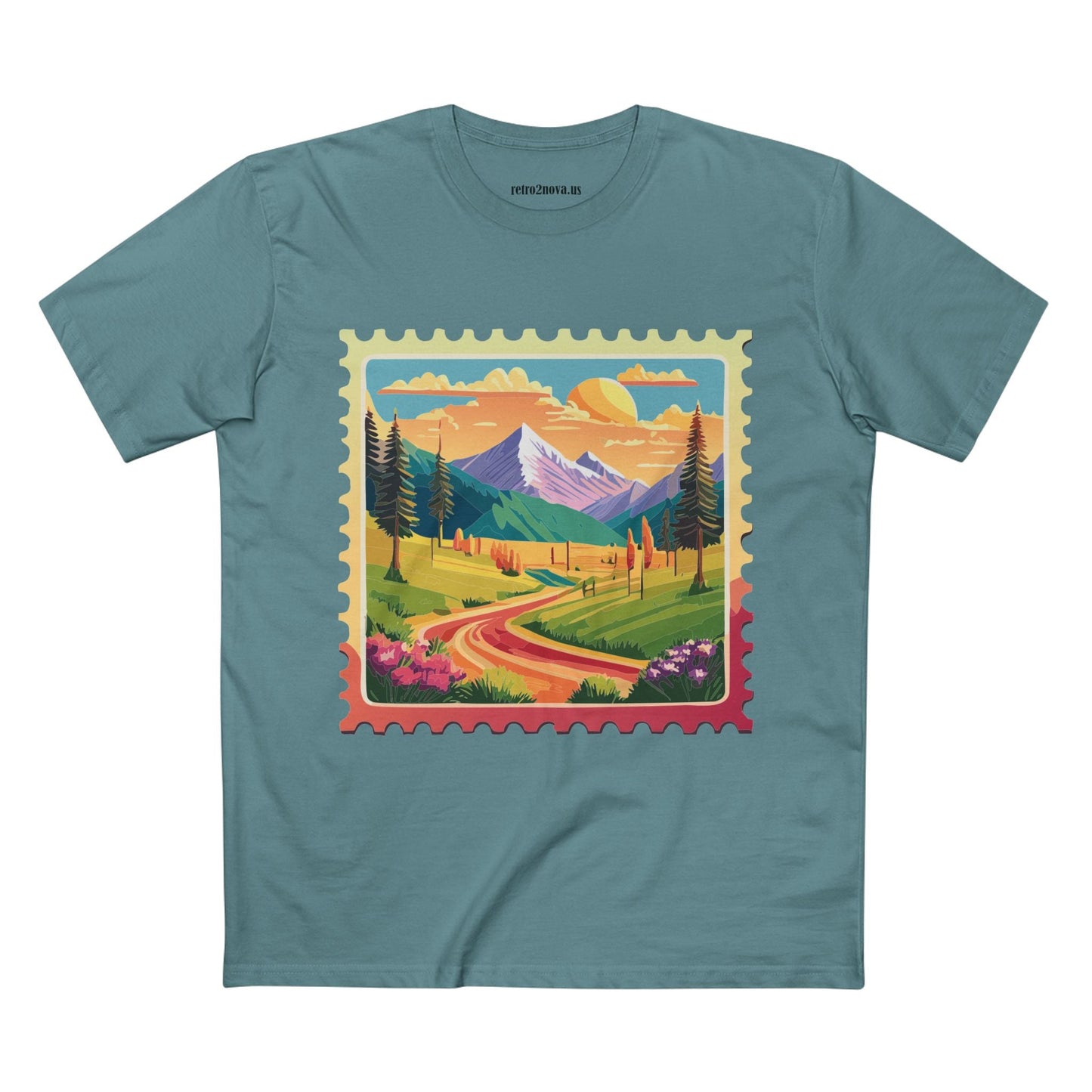 Stamp Shirt Postage Stamp Tee Unisex Premium Cotton With Original Art Design Retro2Nova