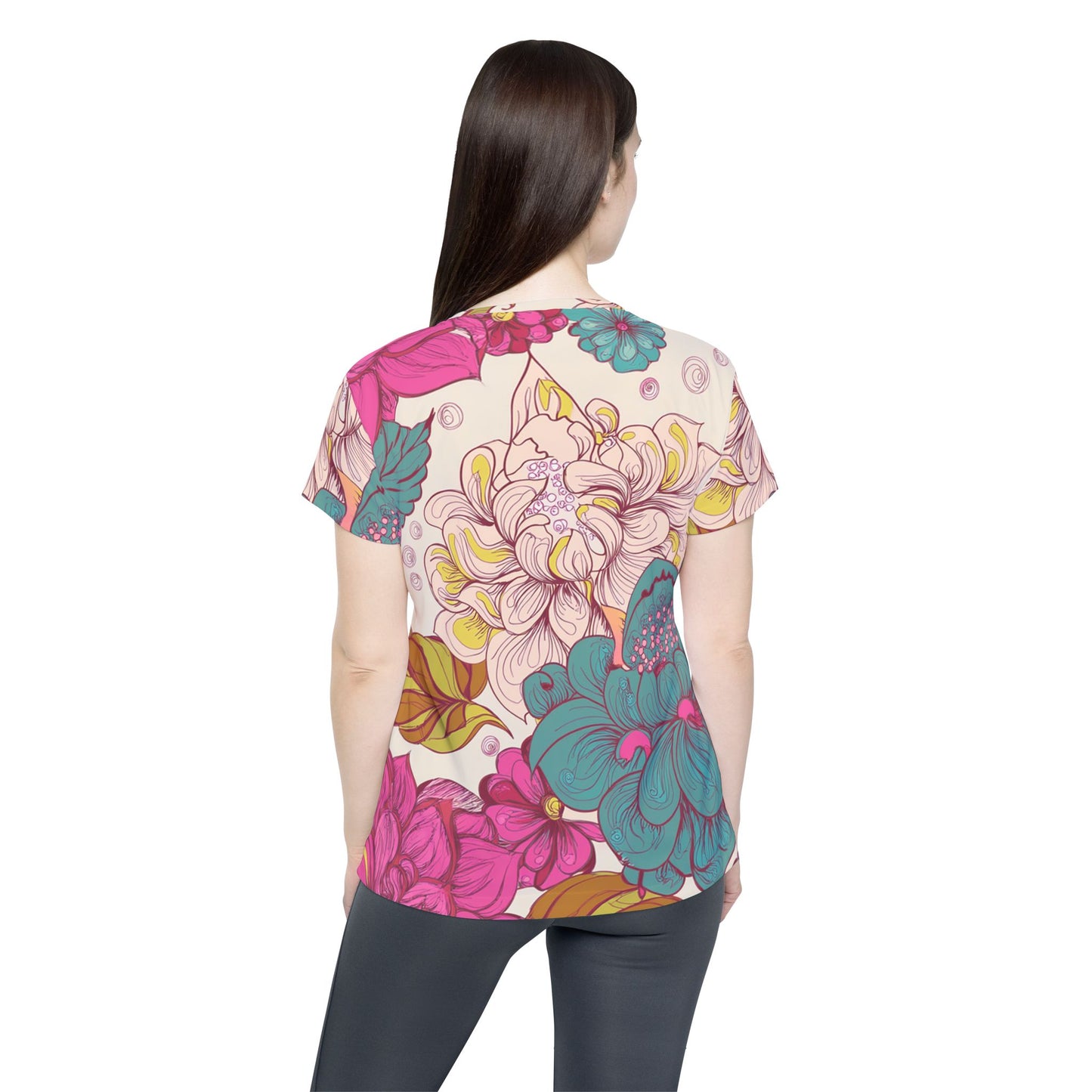 Women Poly Shirt with Floral Print F261