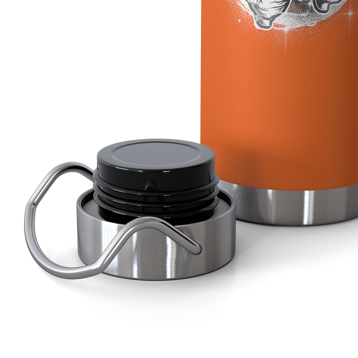 22oz Copper Insulated Water Bottle with Cartoon Design - CV3