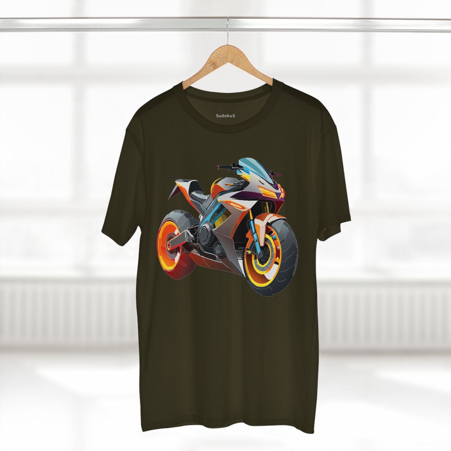 Moto Bike Graphic Unisex 100 Cotton Staple Tee 24