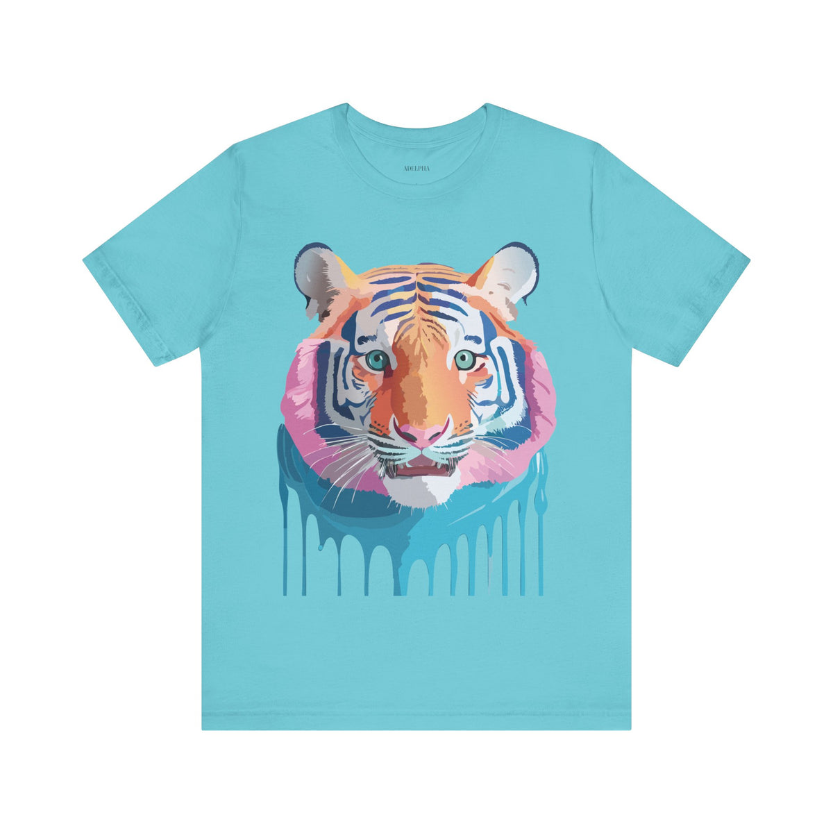 Tiger Graphic Unisex Cotton Bella+Canvas Tee with Art Animal Design e63