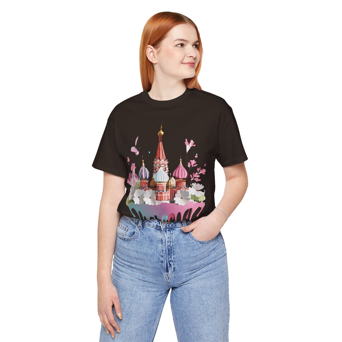 Unisex Moscow Tourist Shirt Graphic Tee By Adelpha Vintage Inspired Art For Everyday Wear