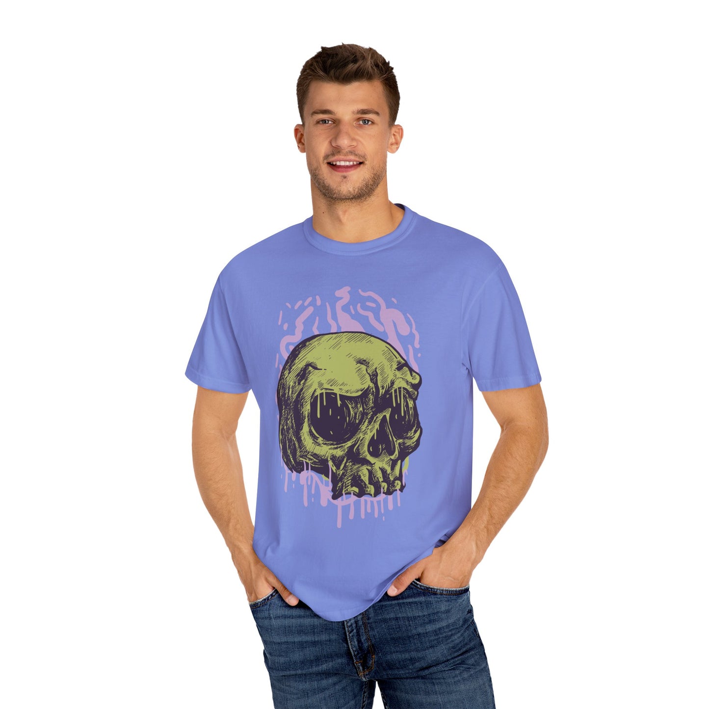 Tee-shirt unisexe en coton avec tête de mort 