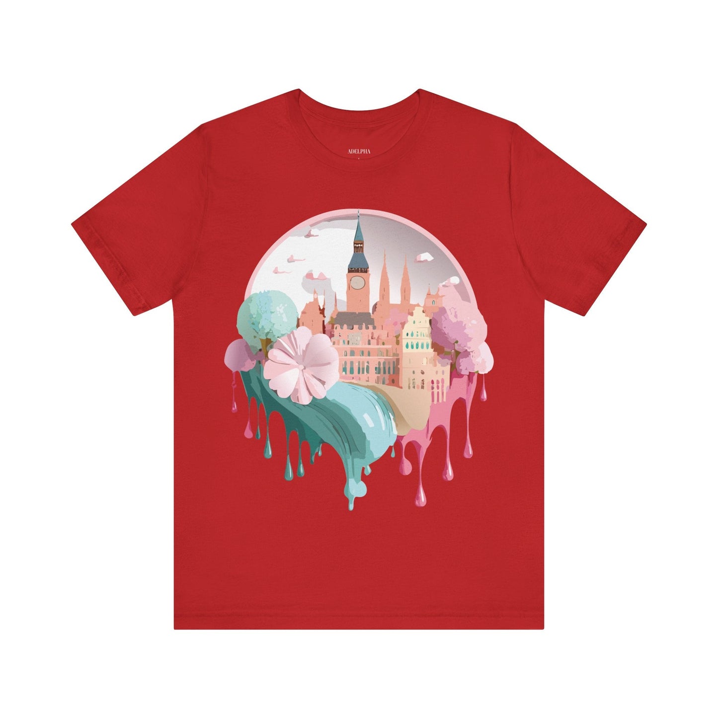 Prague Tourist Graphic Tee by Adelpha Unisex Vintage Style Short Sleeve Shirt Collection