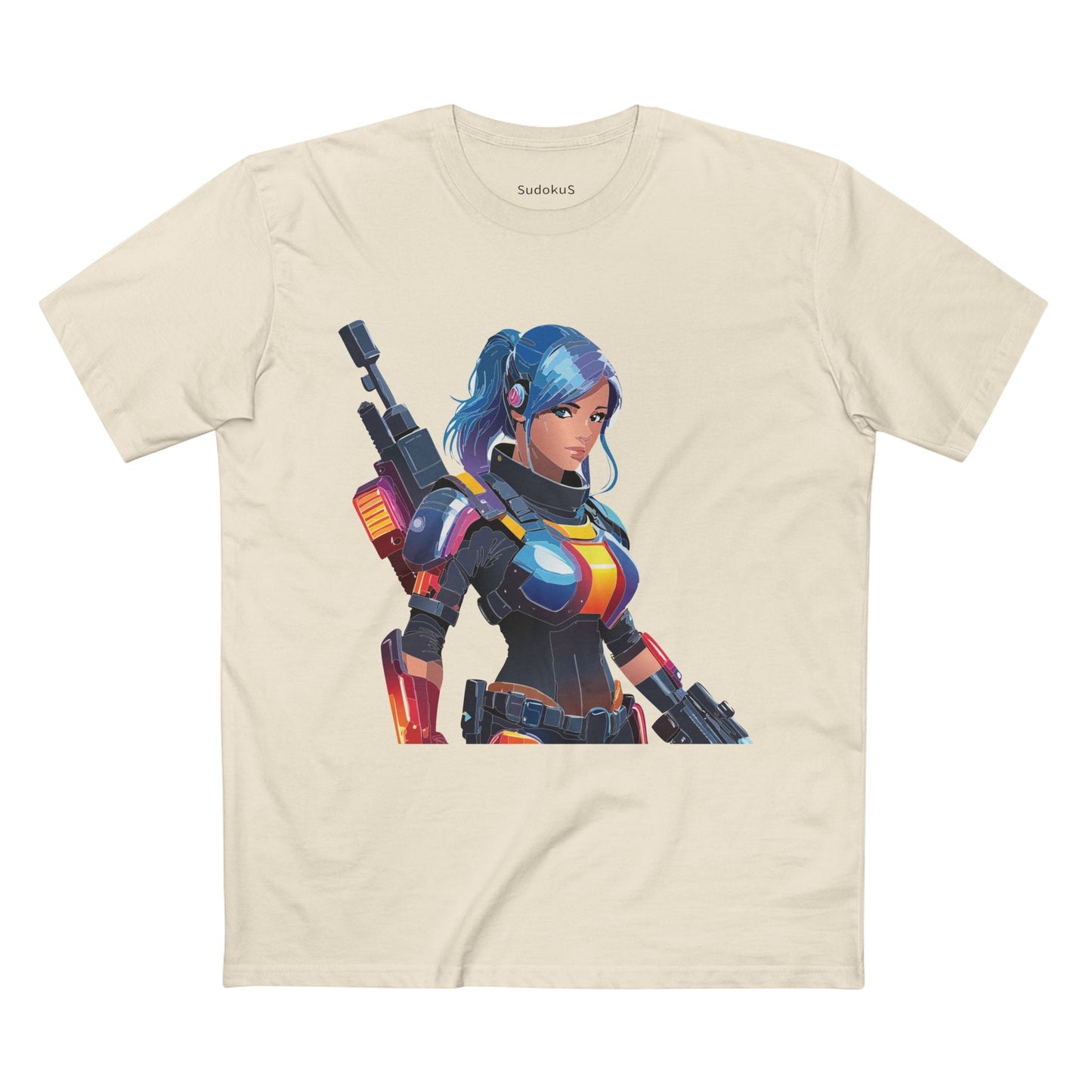 Army-woman Graphic Unisex 100 Cotton Staple Tee 5