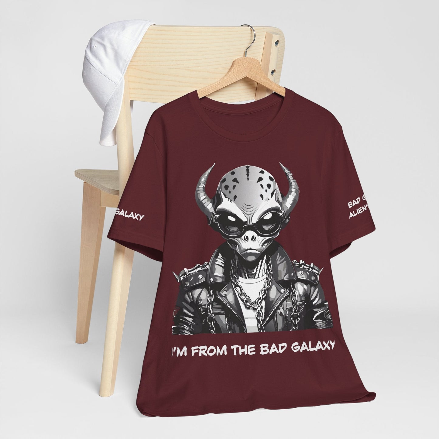Alien Tee Shirt From Bad Galaxy 100 Percent Cotton Eco Friendly Ink Printed In USA