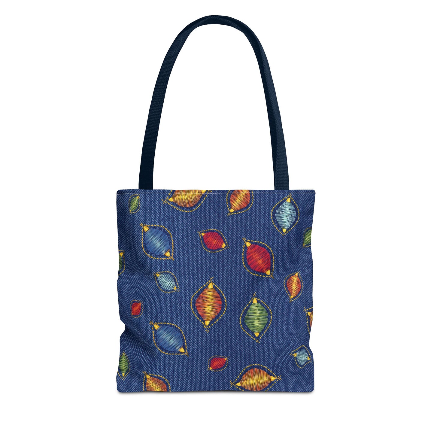 Diwali Graphic Denim Fabric Imitation Print Unisex Canvas Bag Poly Spun 3 Sizes Tote Bag 205-9