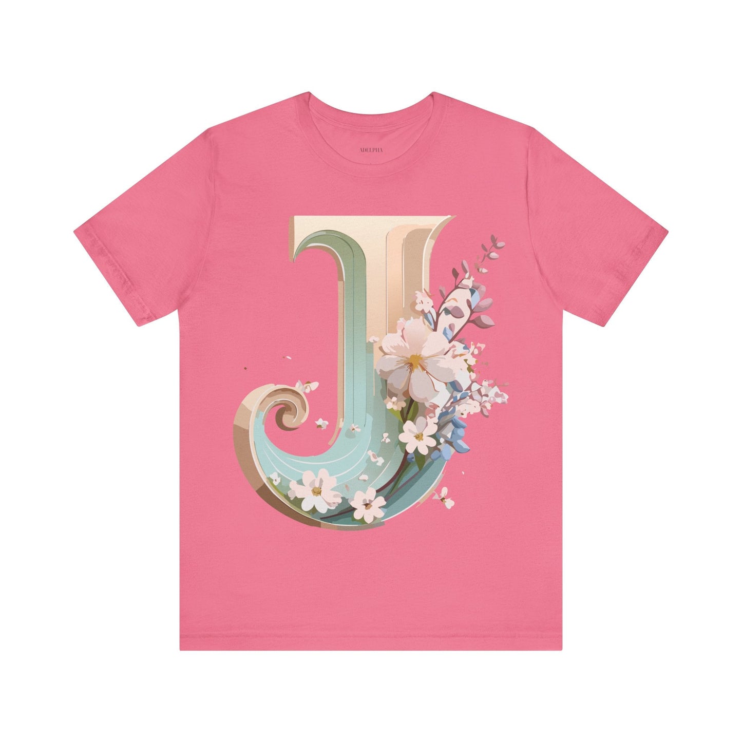 Adelpha Letter J Graphic Tee Unisex Jersey Short Sleeve Vintage Inspired Art Design Shirt