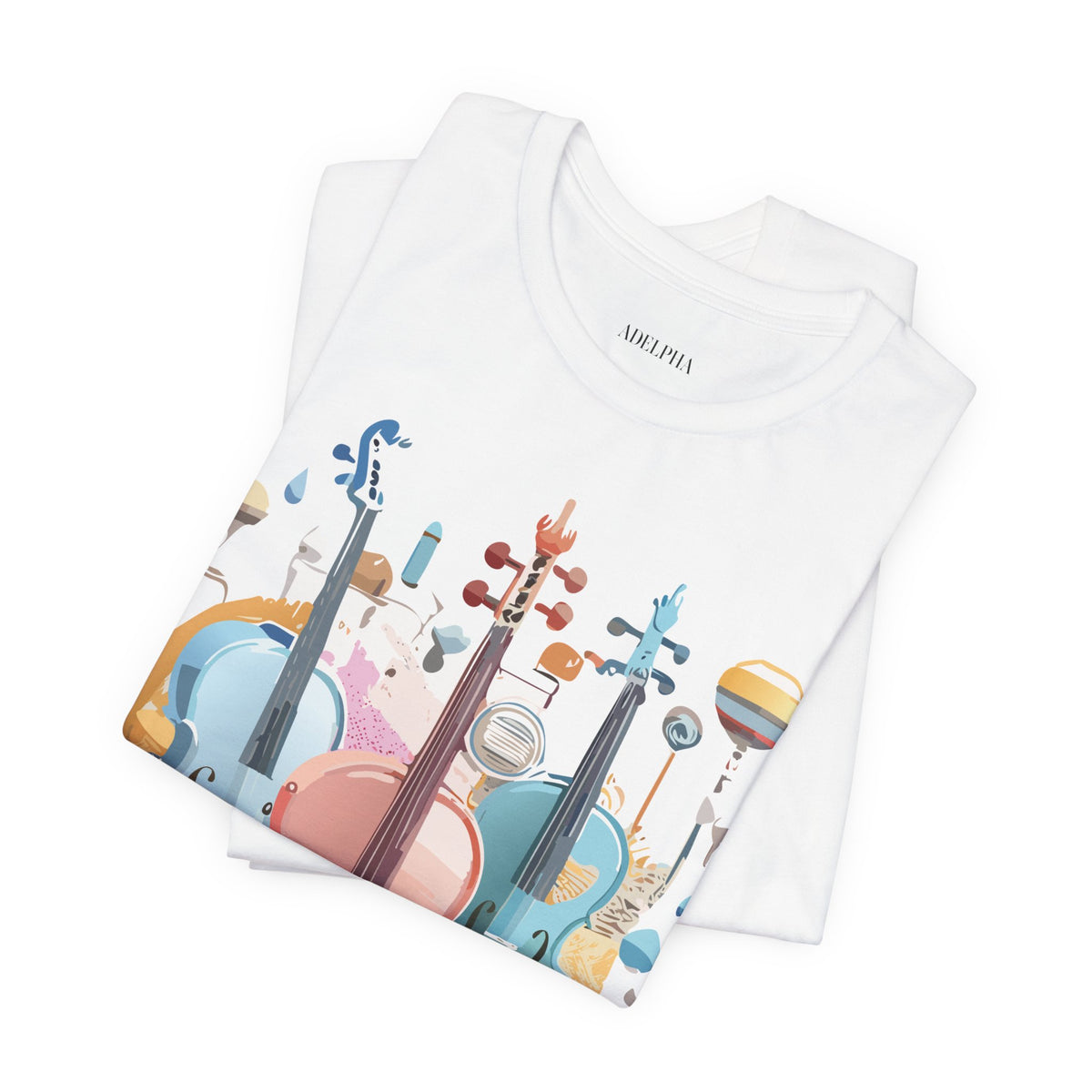 Music Graphic Unisex Cotton Bella+Canvas Tee with Art Design m151