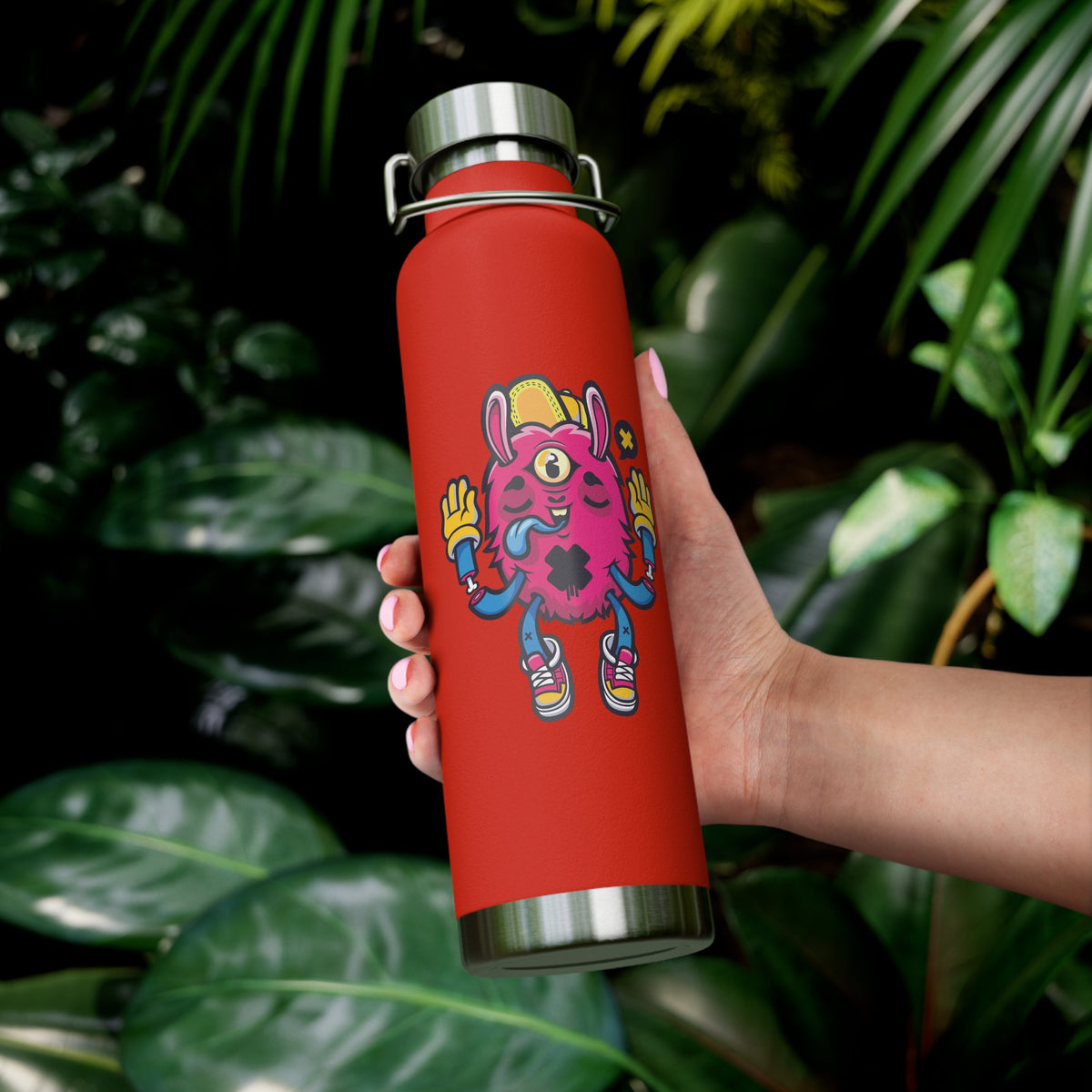 22oz Copper Insulated Water Bottle with Cartoon Design - CV65