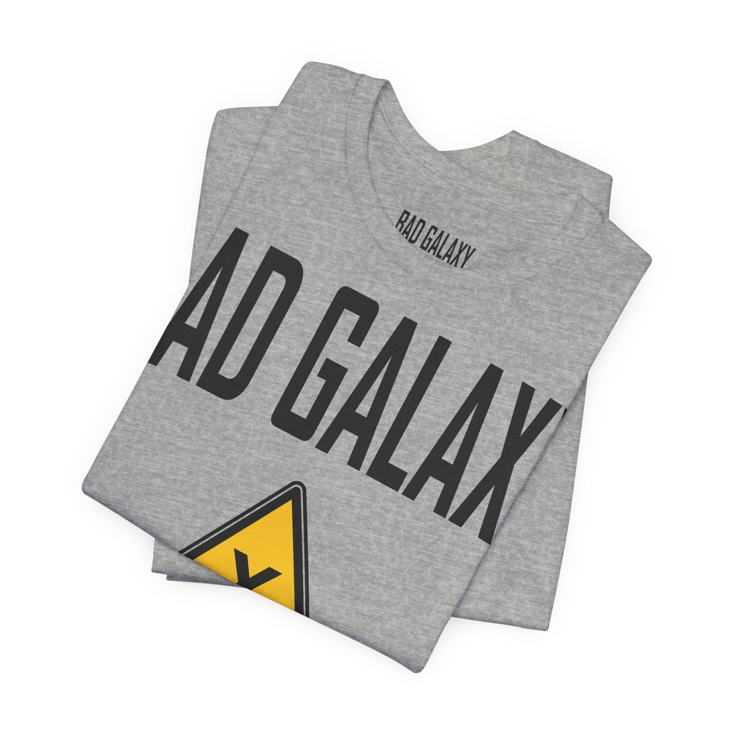 Tee Shirt With Red Stamp From Bad Galaxy Eco Friendly 100 Percent Cotton Printed In USA