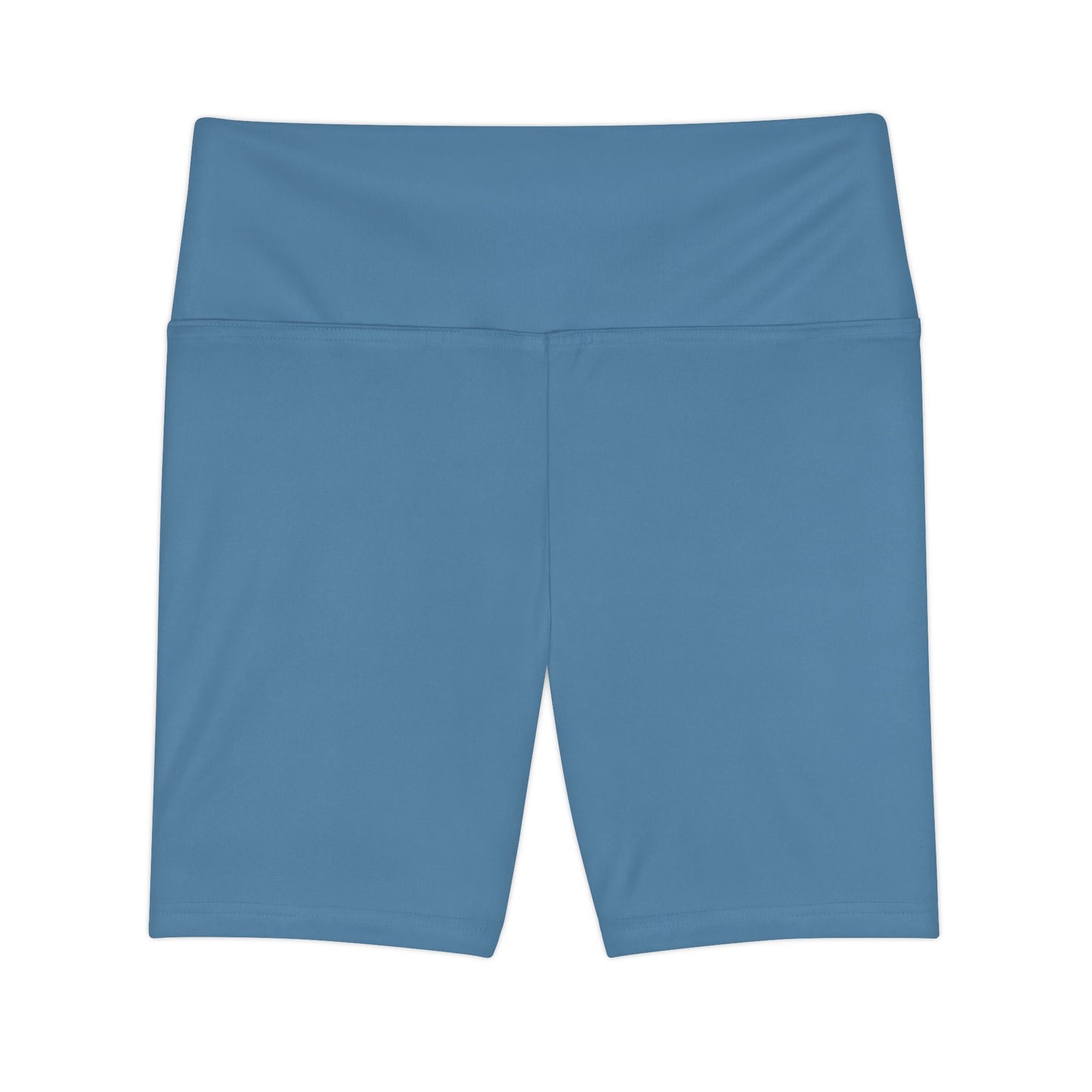 Air Force Blue Women's Workout Shorts — Solid High-Waist Biker Shorts for Exercise & Everyday Wear