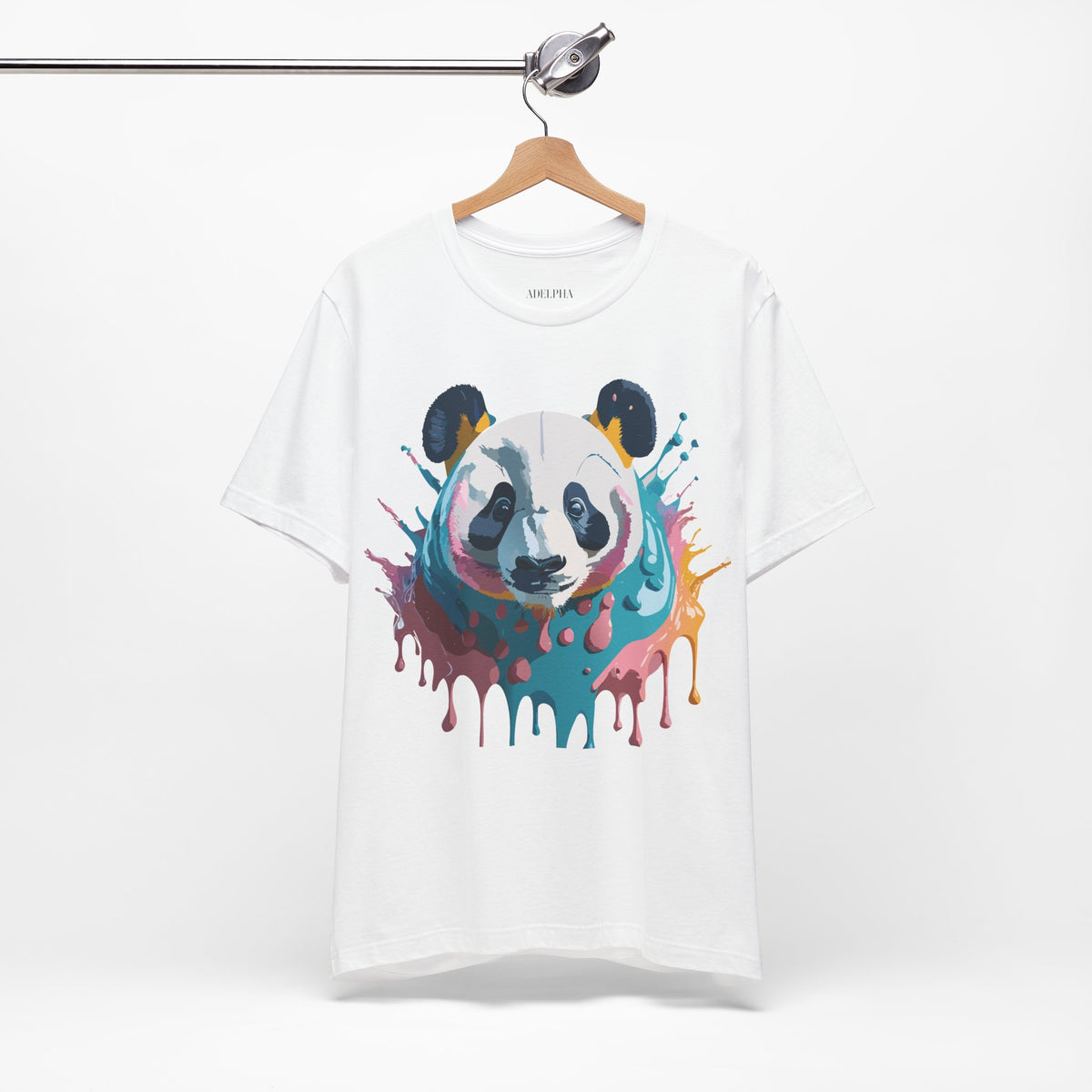 Panda Graphic Unisex Cotton Bella+Canvas Tee with Art Animal Design e144