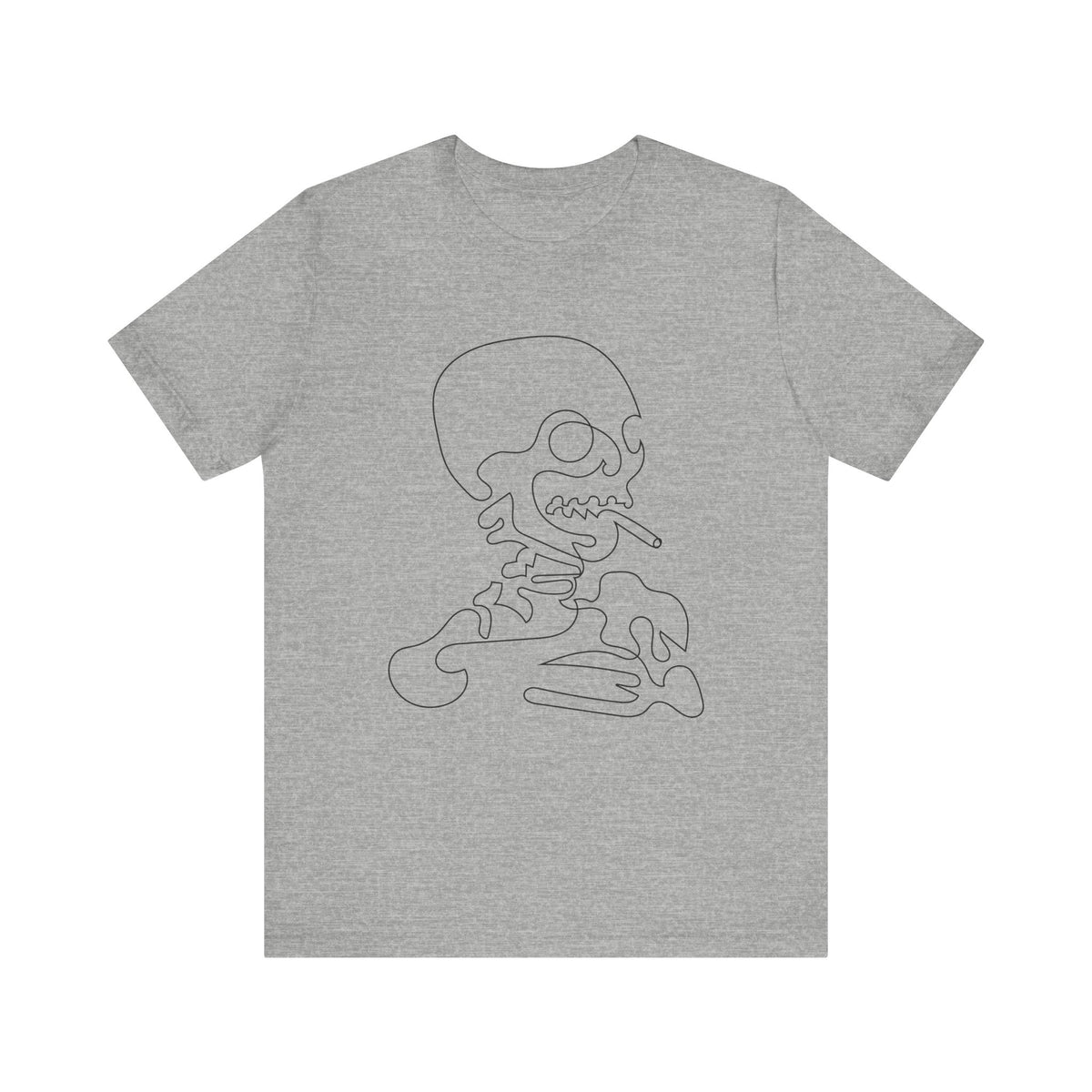 Camiseta unisex de algodón con calavera
