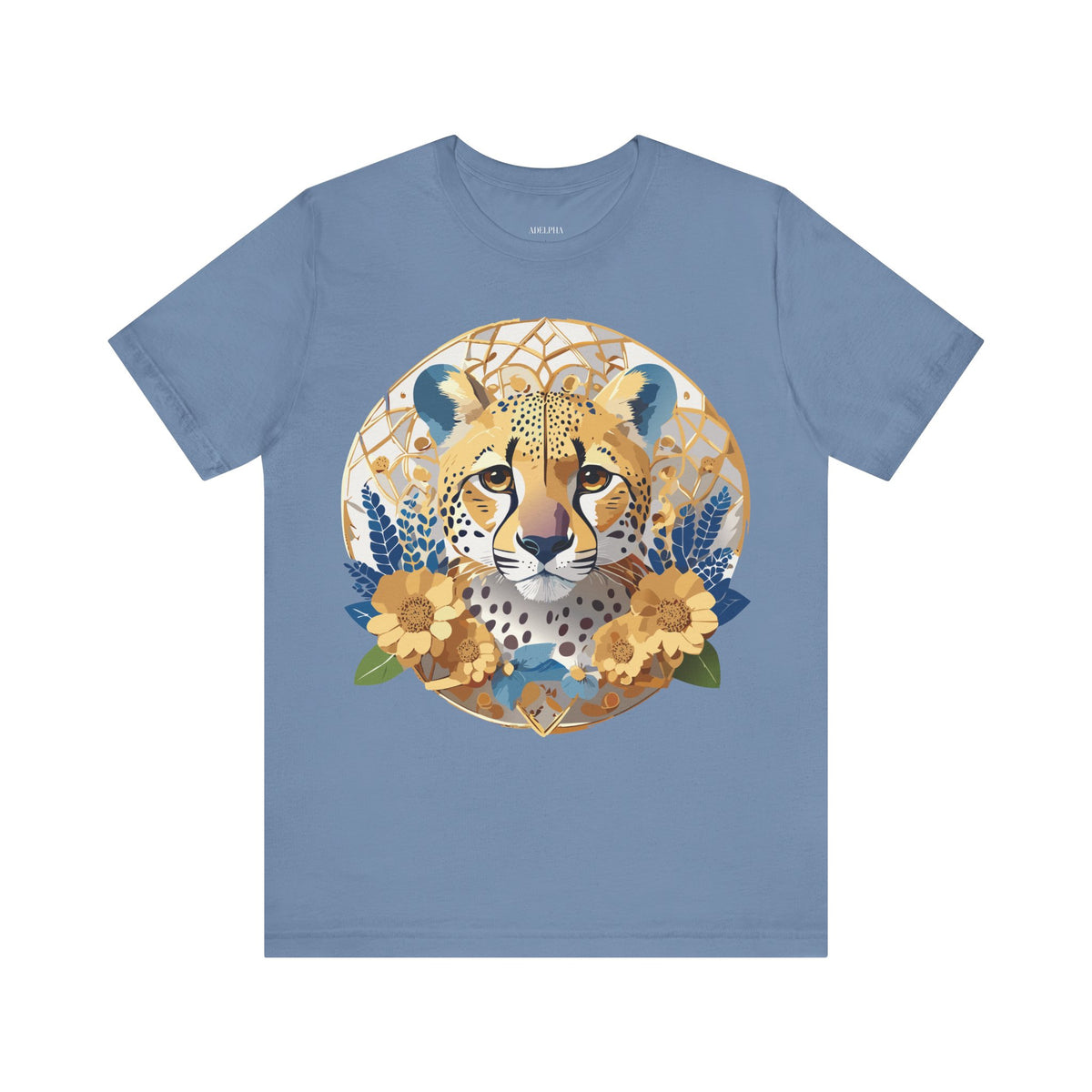 Medallion Graphic Unisex Cotton Bella+Canvas Tee with Floral Art Design n146