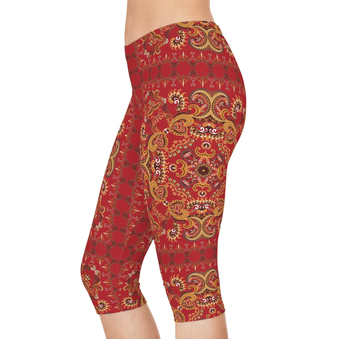 Capri leggings with traditional print