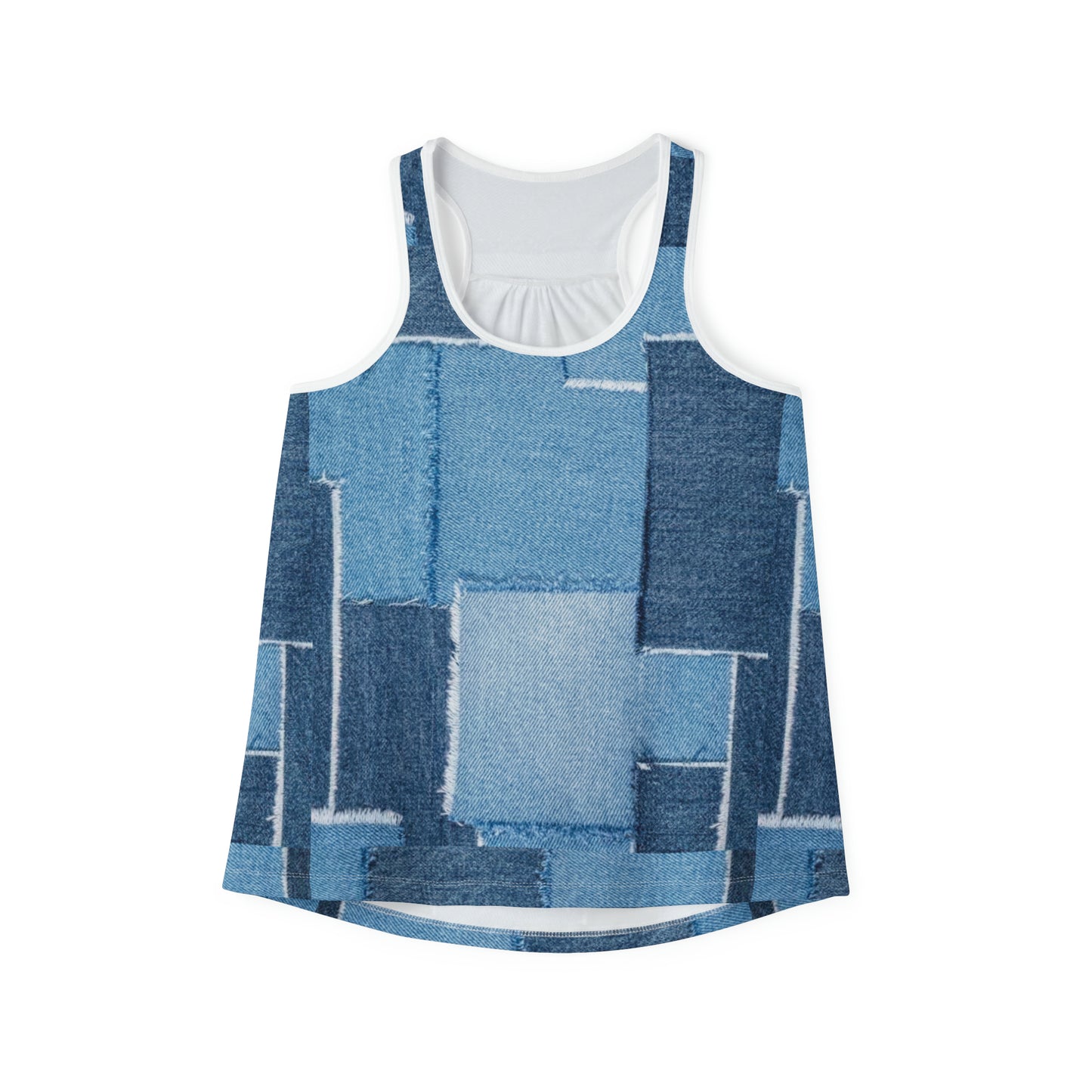 Sommerliches Tank Top mit Denim-Prints