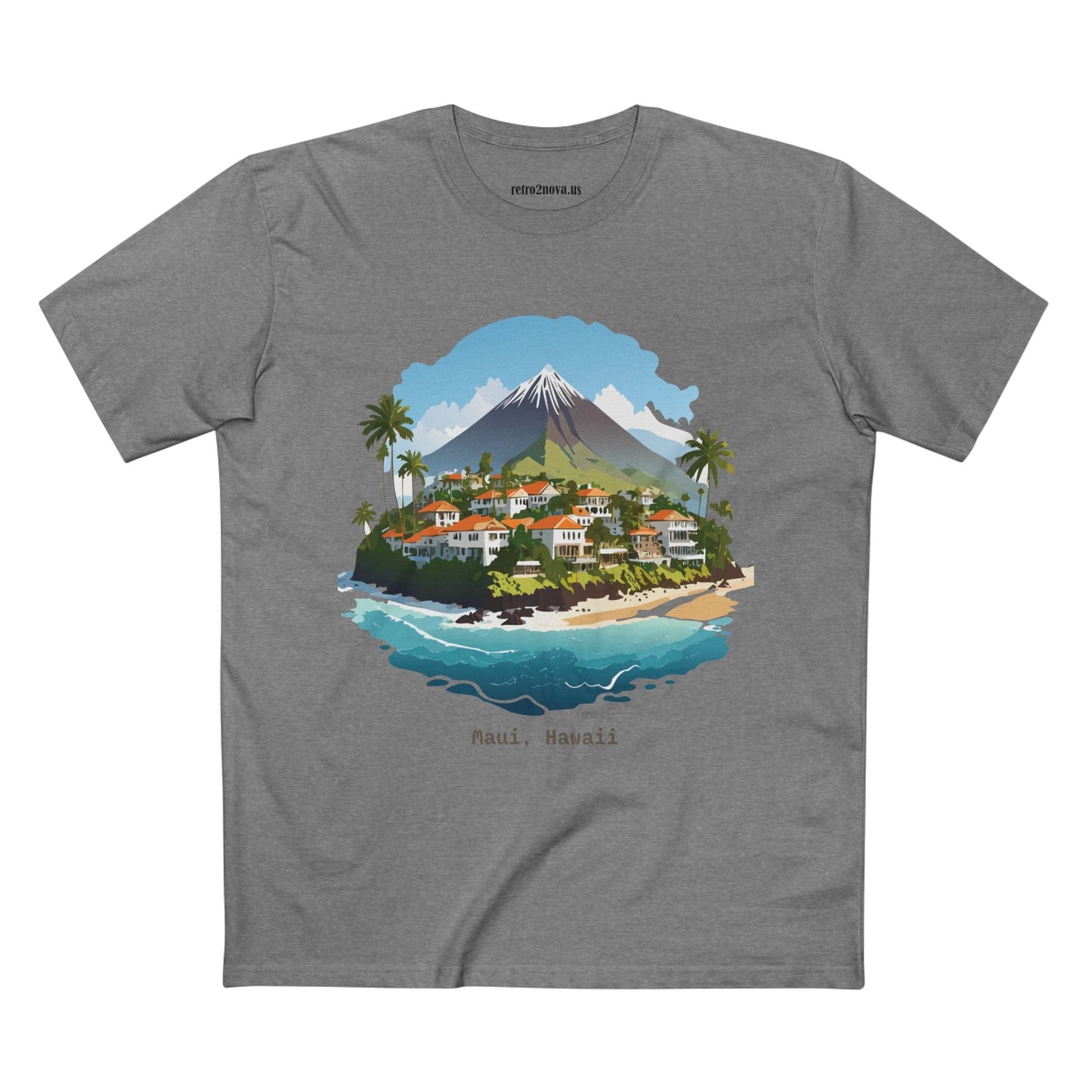 Retro2Nova Travel Shirt Unisex Premium Cotton Tee With Original Hawaii Art Design Art Collection