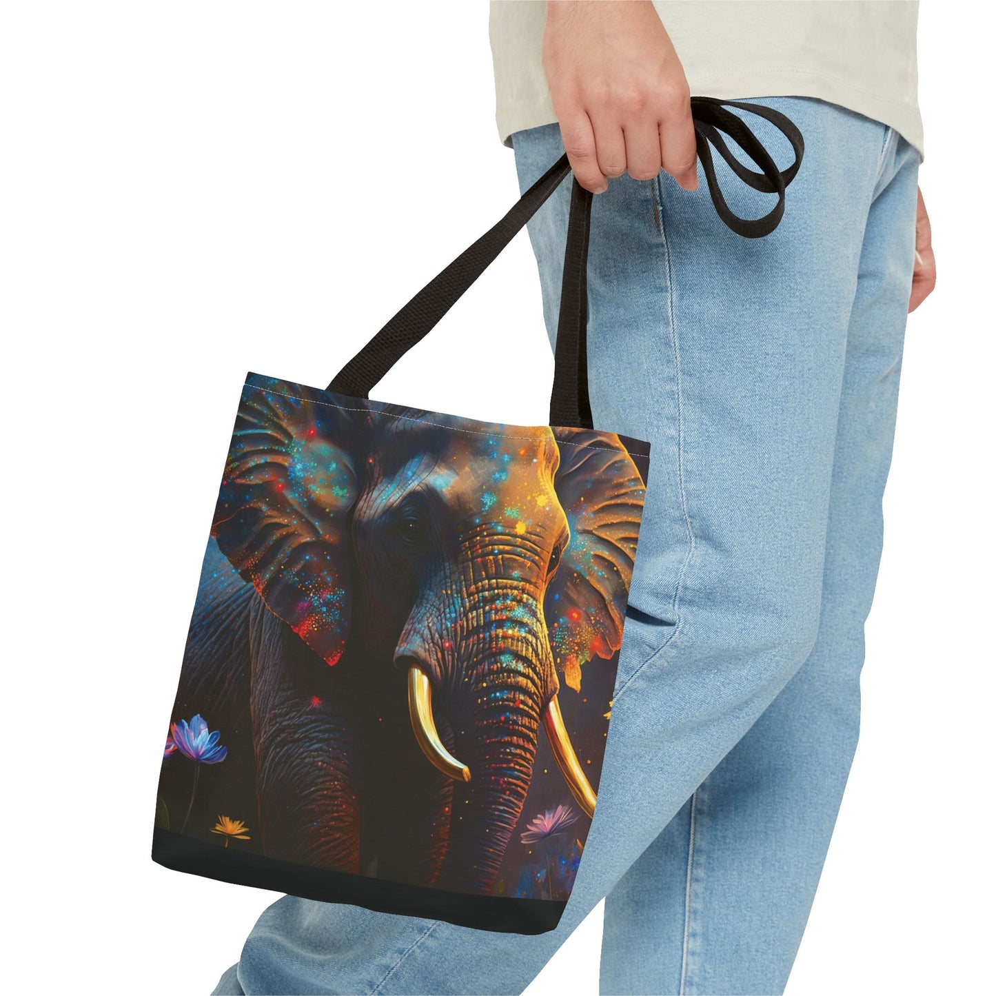 Bolsa de lona con estampados de animales 