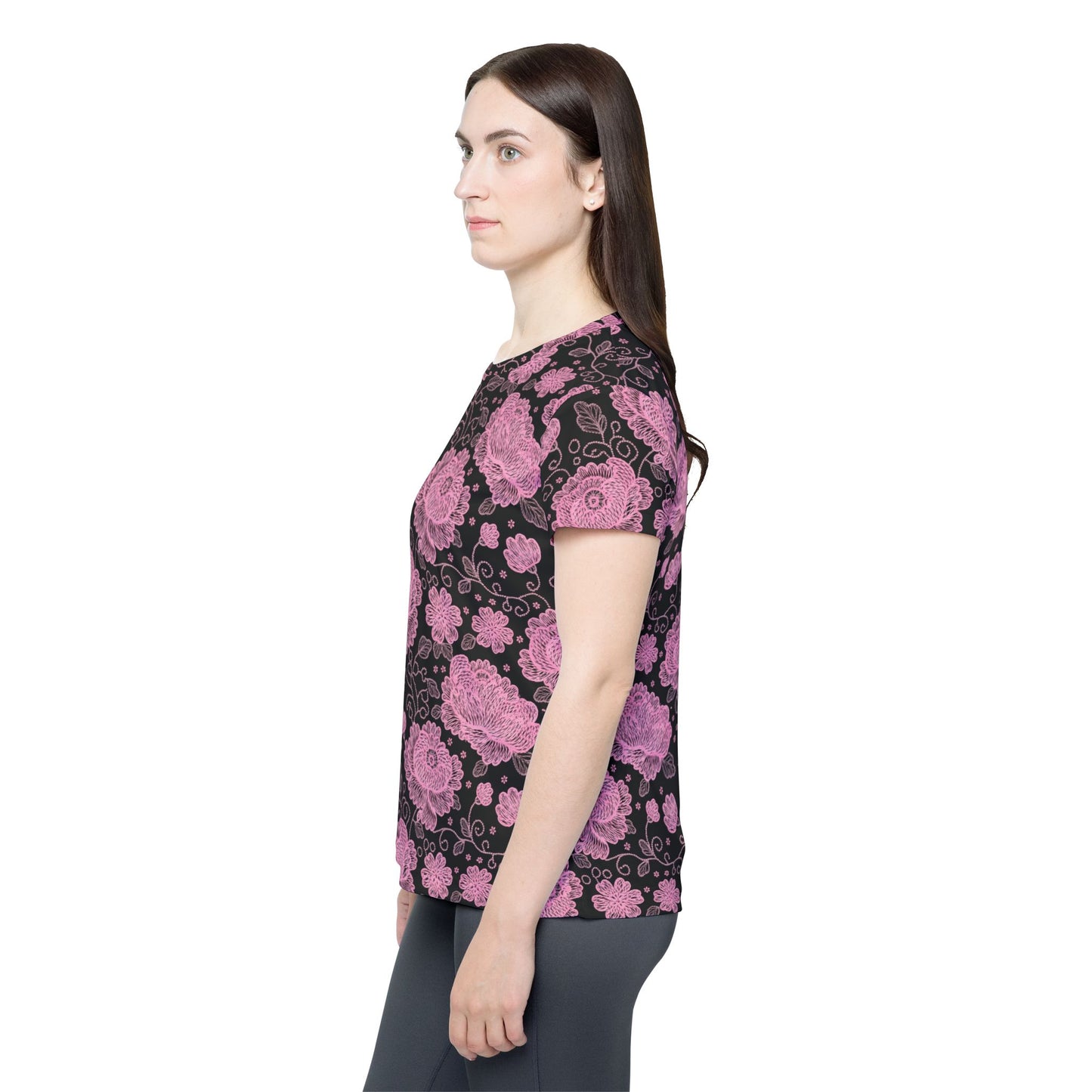 Lace Print Poly Shirt, Poly Shirt with Lace Print, Lace Shirt 62