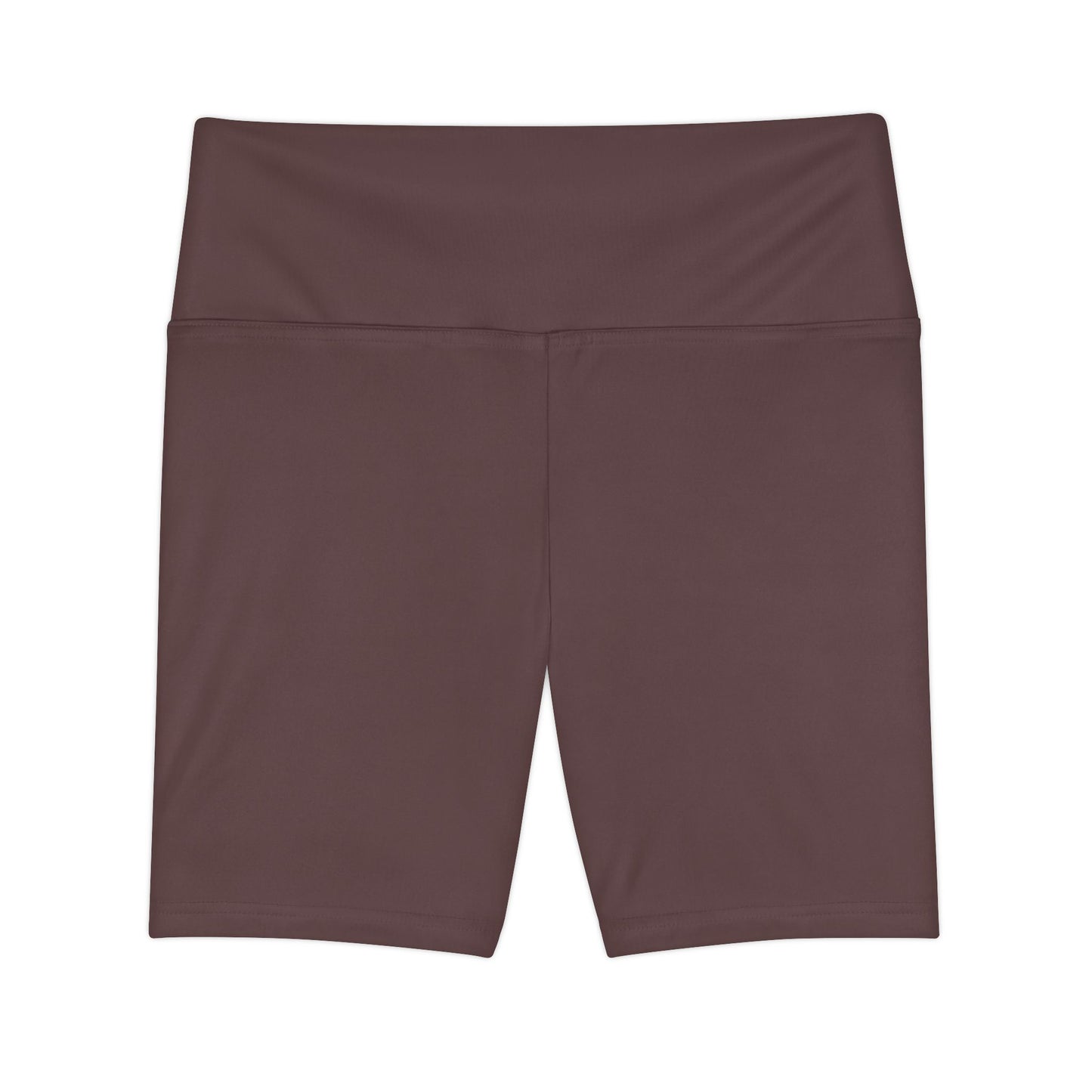 Plum Brown Women's Workout Shorts — High-Waist Biker Shorts for Exercise & Everyday Wear
