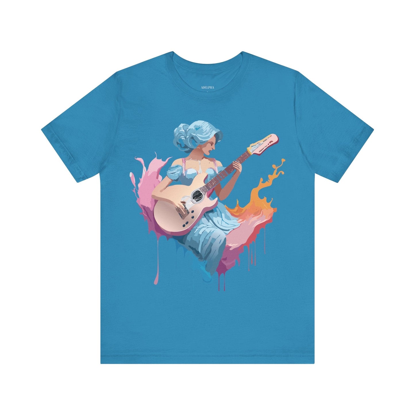 Music Graphic Unisex 100 Cotton Vintage Art with Musical Elements Tee 45