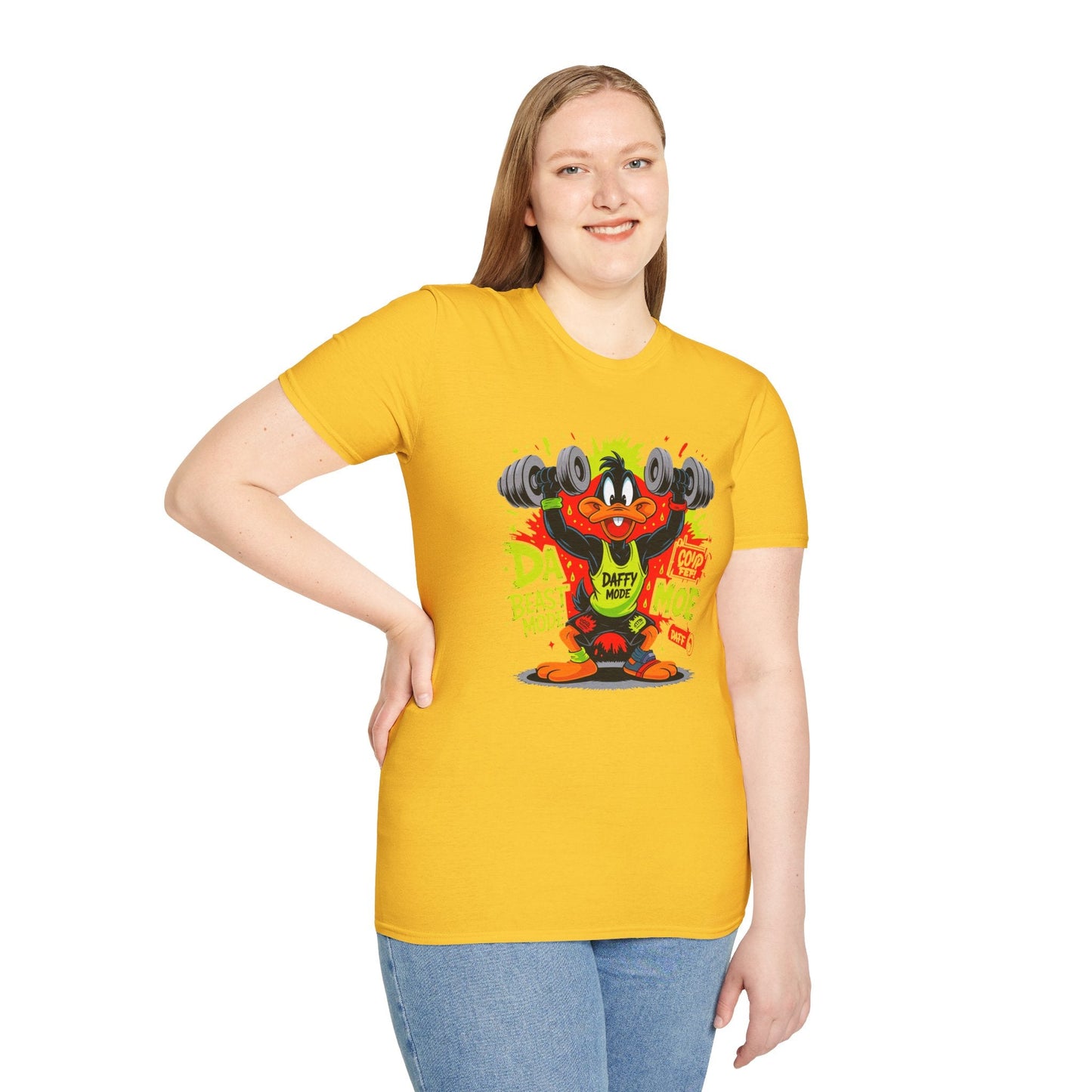 Unisex Cartoon T Shirt With Animation Design Funny Animals Tee Softstyle Gildan 64000