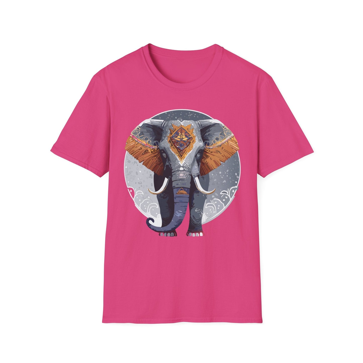 Elephant T Shirt Unisex Short Sleeve Tee SoftStyle Gildan 64000 One Hundred Percent Cotton