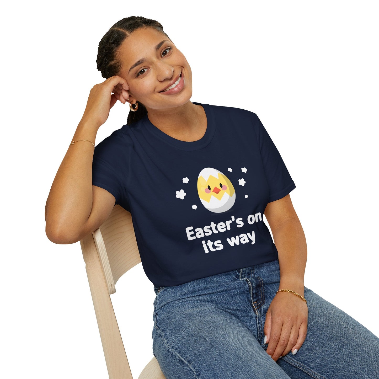 Easter Day T Shirt with Easter Design and Signature Print Unisex Gildan Softstyle Tee One Hundred Percent Cotton