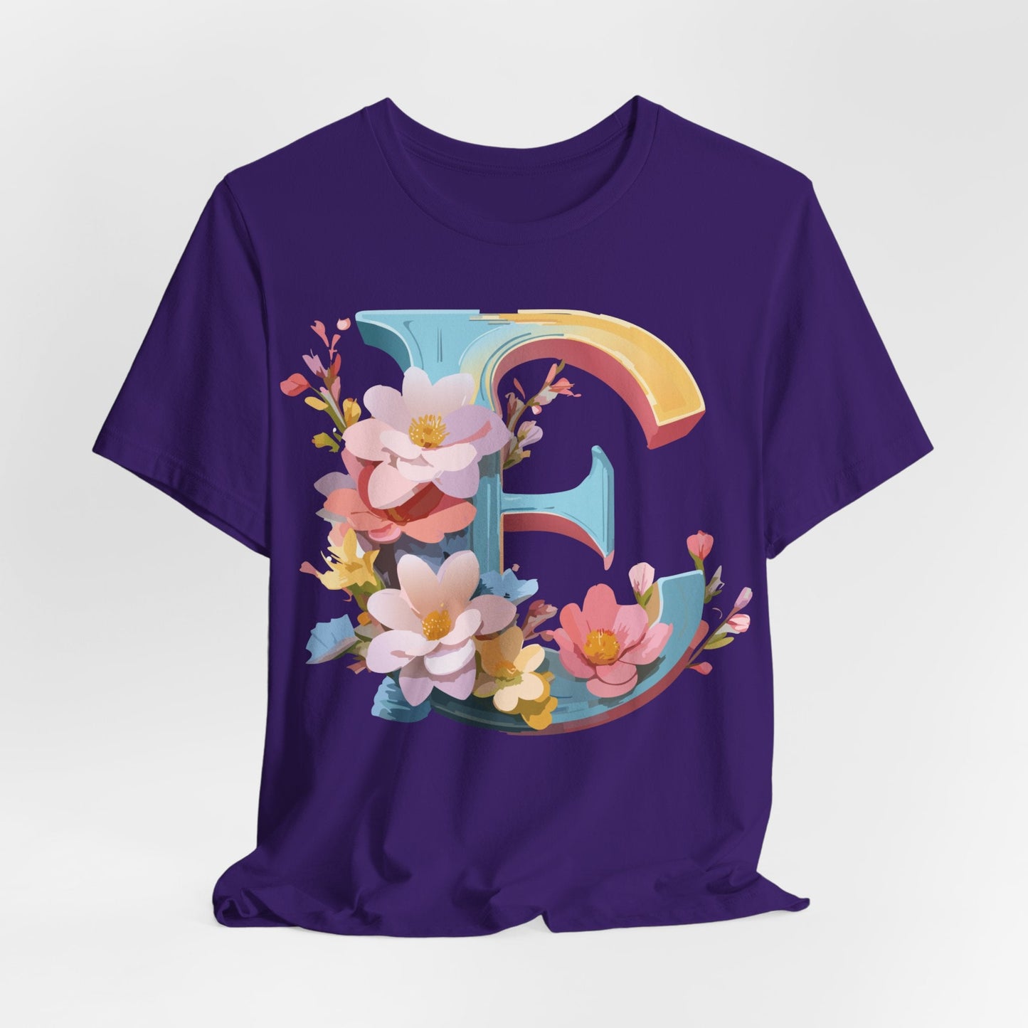 Letter E Shirt Unisex Graphic Tee By Adelpha Vintage Inspired Short Sleeve Casual