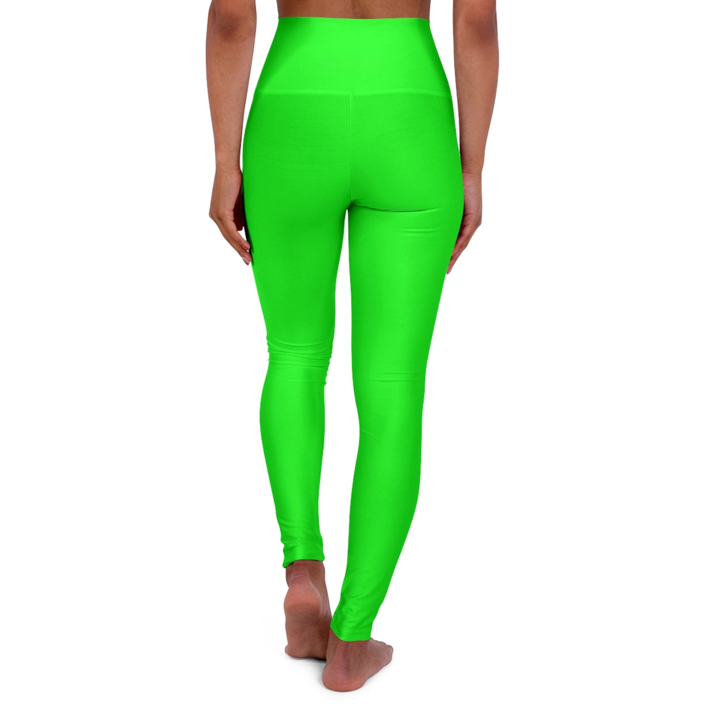 Lime Color High-Waist Yoga Leggings Women's Seamless Poly-Span Stretchy Pants XS-2XL