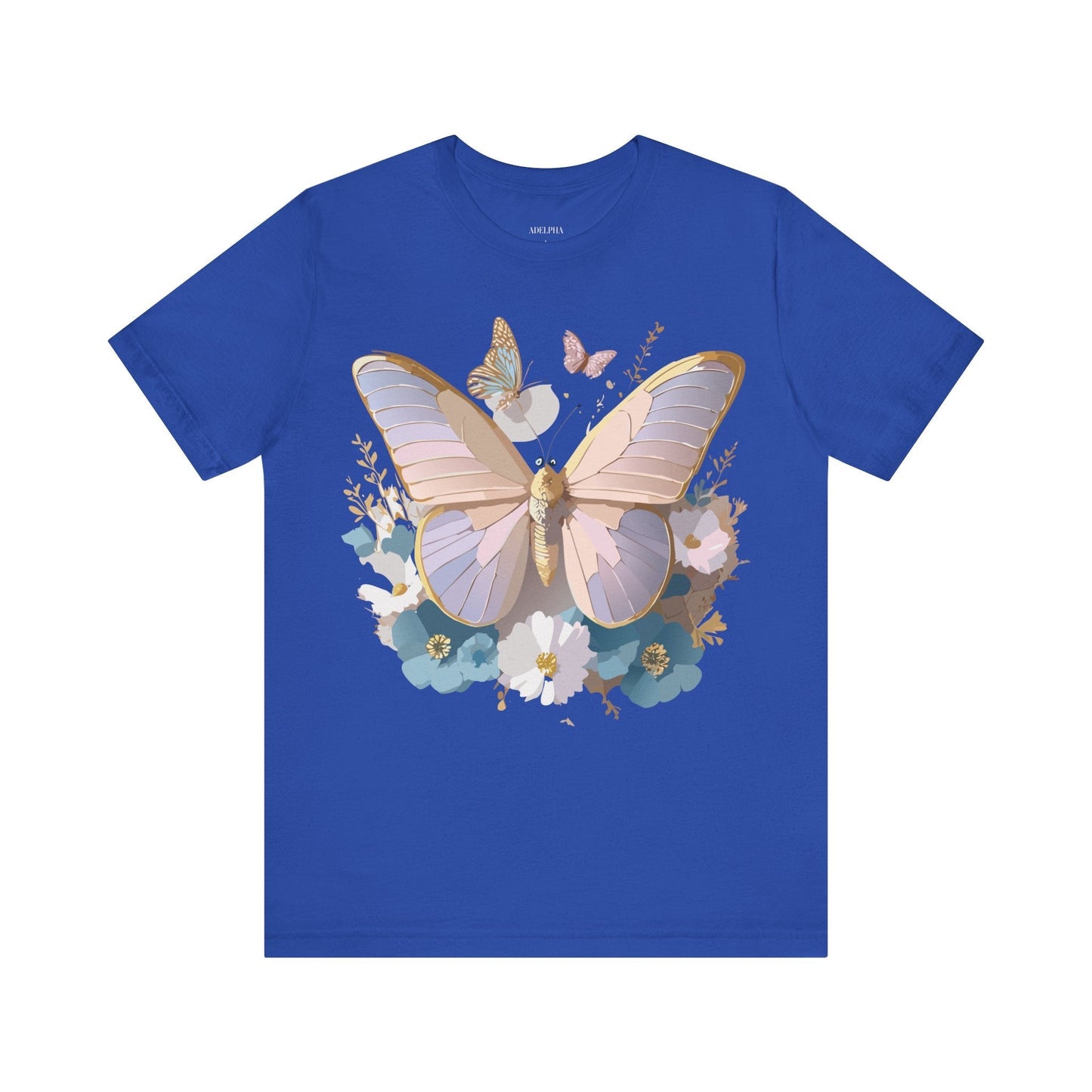 Butterfly Graphic Tee Unisex Short Sleeve Vintage Inspired Artwork Adelpha