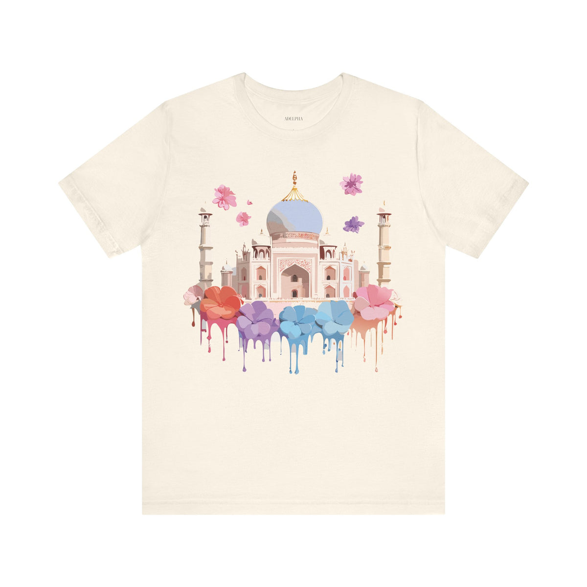 Unisex Cotton Bella+Canvas Tee with Taj Mahal