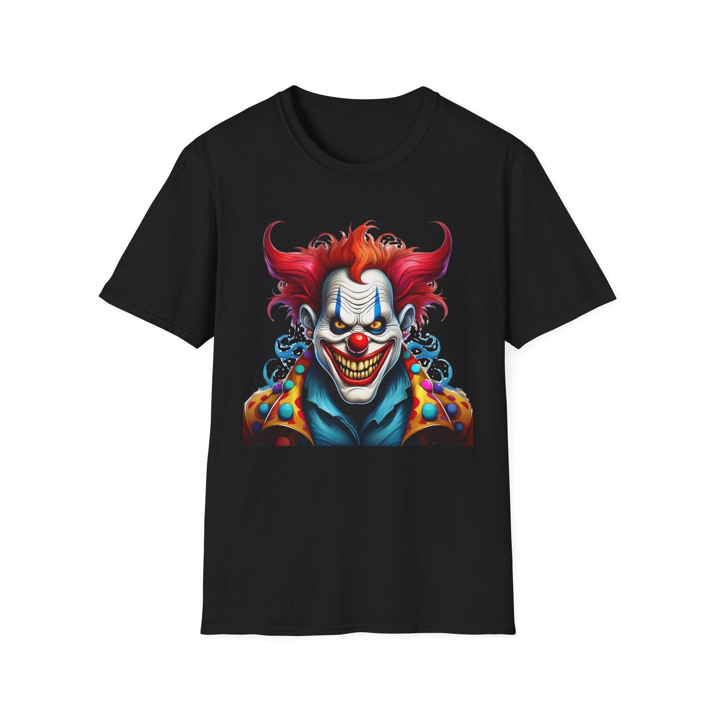 Clown Shirt Unisex Tee Circus Shirt Funny Man Shirt Scary Man Tee 100 Percent Cotton Gildan 64000