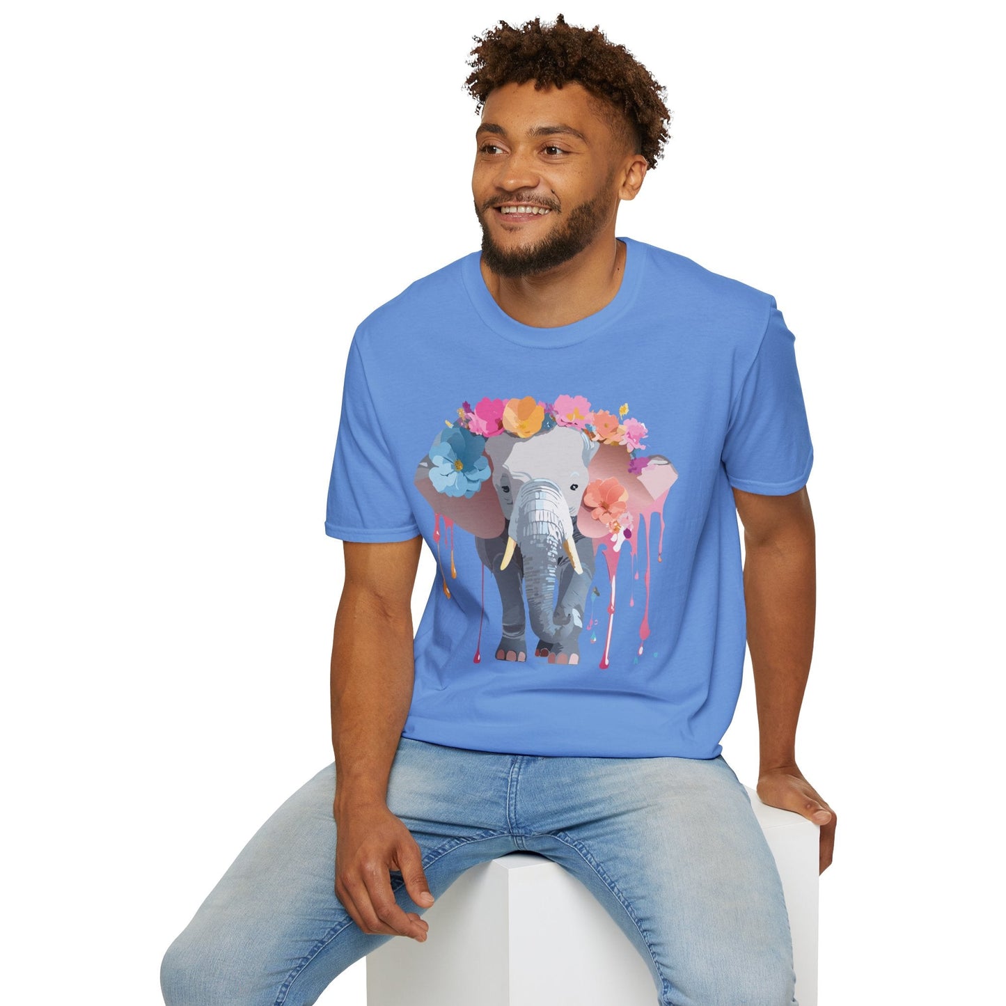 Elephant T Shirt Unisex Softstyle Gildan 64000 Elephant On T Shirt Animation Animals Tee
