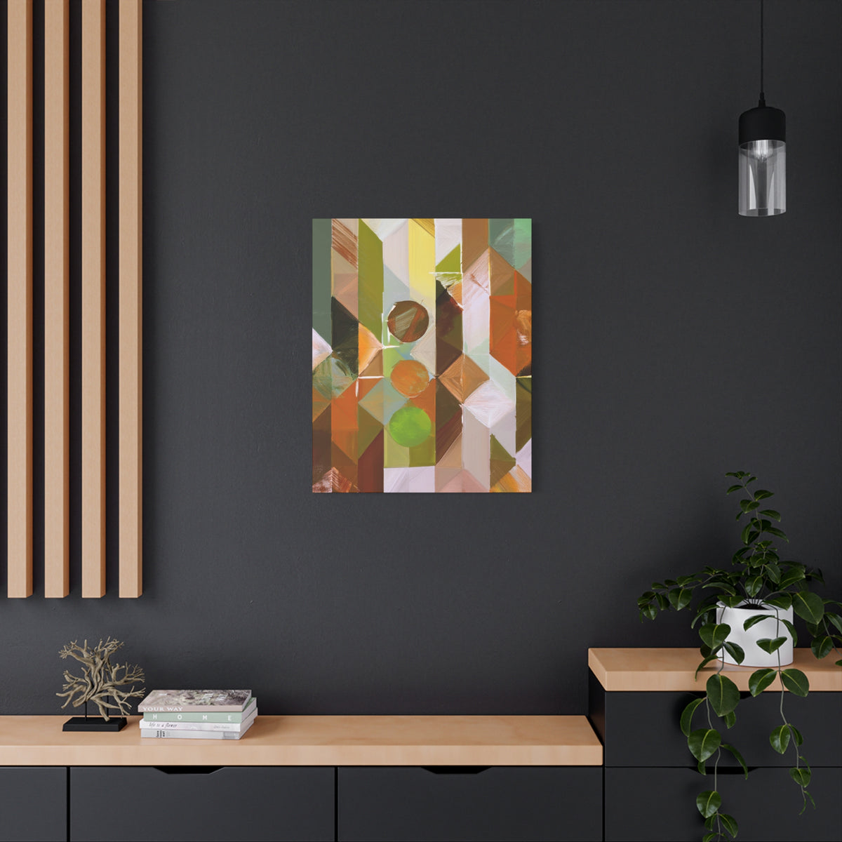 Abstract Geometric Painting Print Canvas 20x24,20x30,24x30 24x32,24x36,30x40 32x48,36x48,40x60 Pine-Wood Inner Frame ABS-56