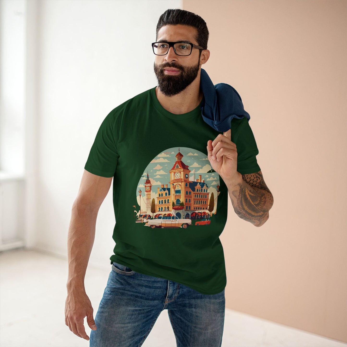 Retro Car Shirts Vintage Car Shirts RC3 Unisex Premium Cotton Tee with Original Car Artwork