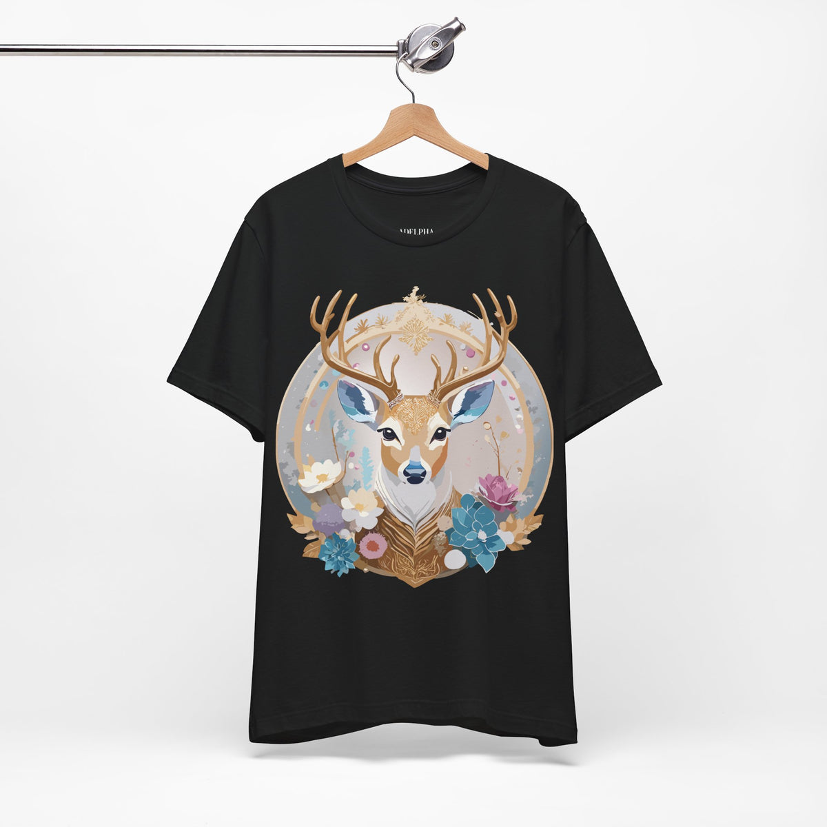 Medallion Graphic Unisex Cotton Bella+Canvas Tee with Art Design d78