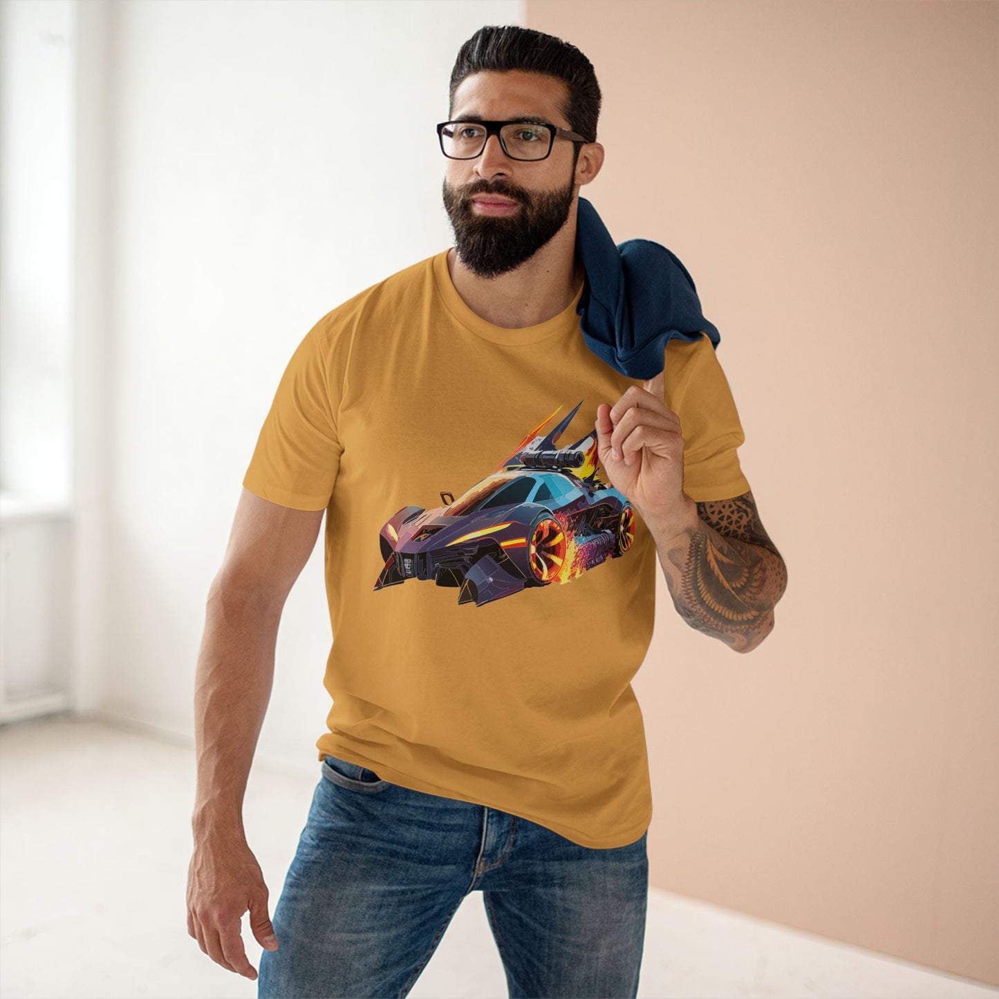 Car Graphic Unisex 100 Cotton Staple Tee 1