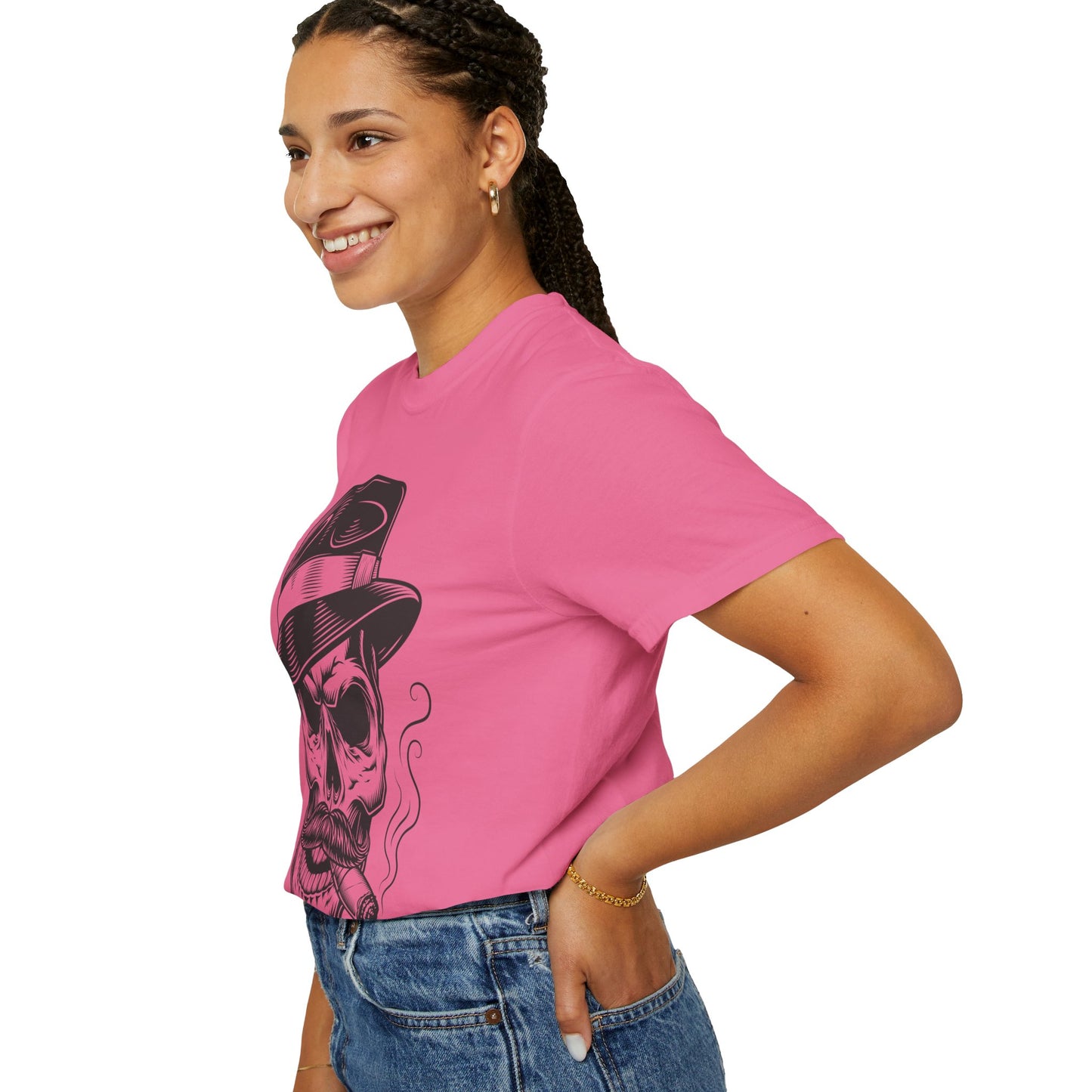 Unisex Cotton Tee Shirt with Skull