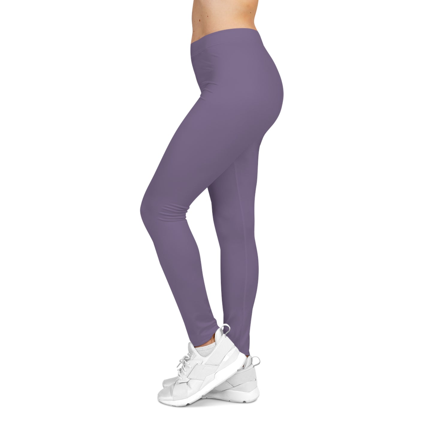 Dirty Purple Color Women's Poly-Span Casual Leggings XS-2XL