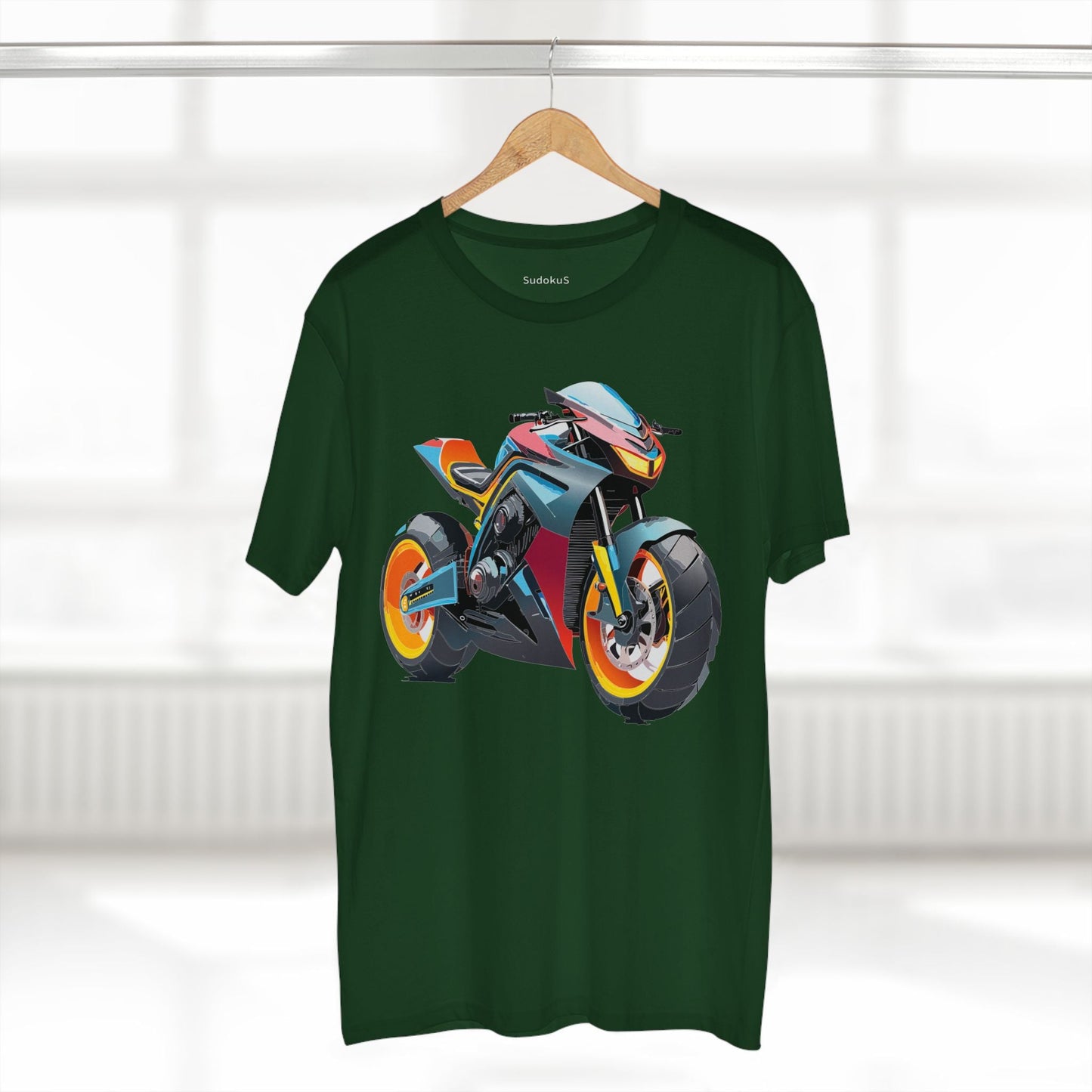 Moto Bike Graphic Unisex 100 Cotton Staple Tee 33