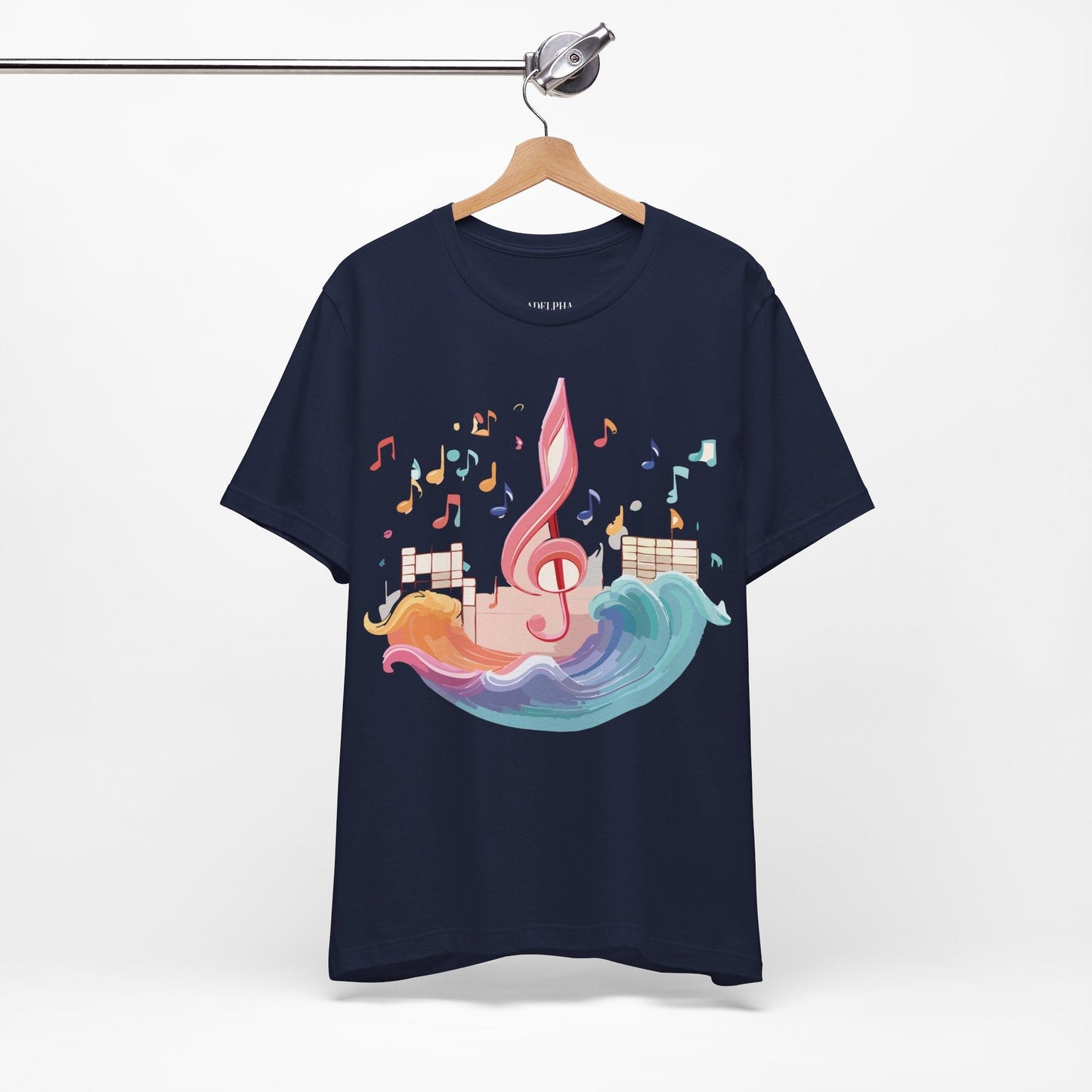 Adelpha Music Graphic T Shirt Unisex Short Sleeve Tee Vintage Inspired Art Design Premium
