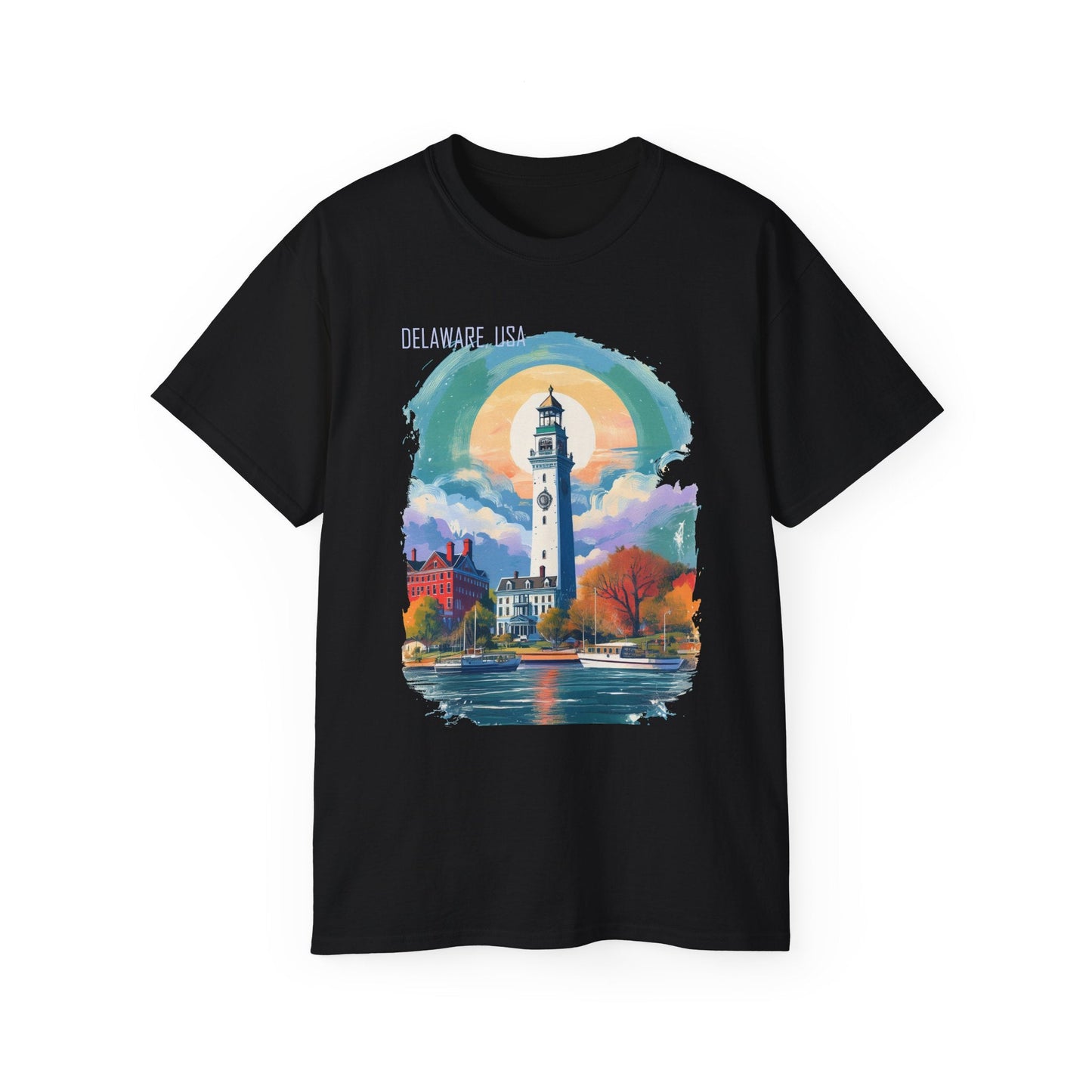 Delaware Graphic Unisex Cotton T‑Shirt 1